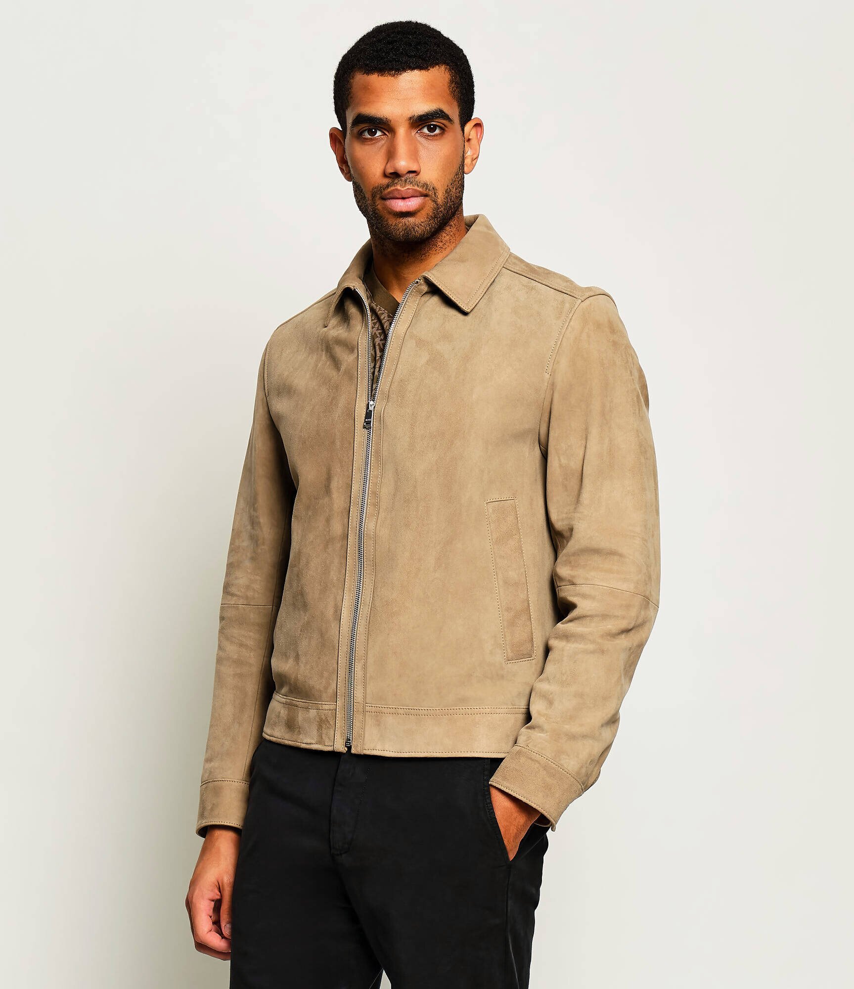 BOSS Black Geacă H-Malbano7 | regular fit | piele întoarsă