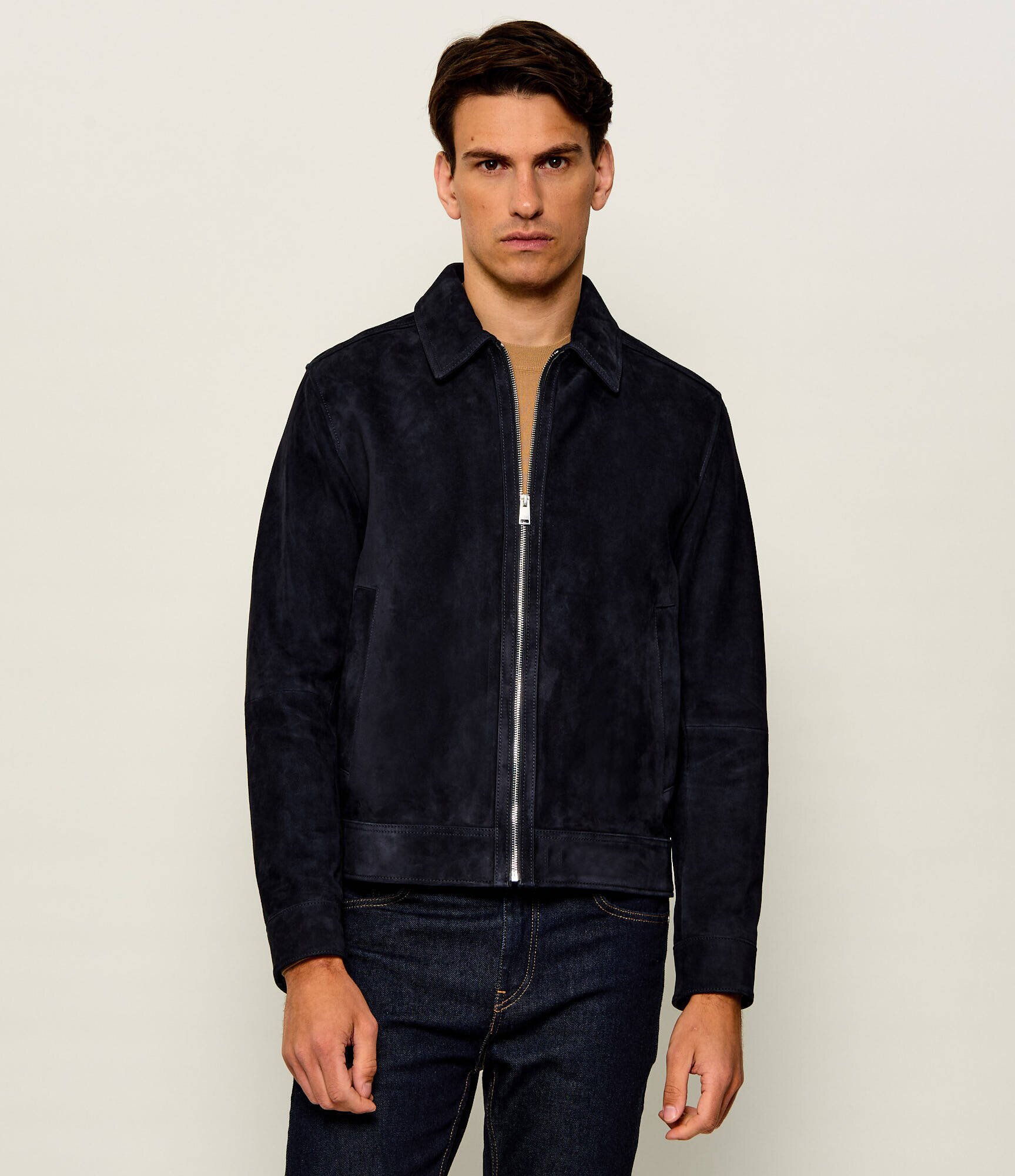 BOSS Black Geacă H-Malbano7 | regular fit | piele întoarsă