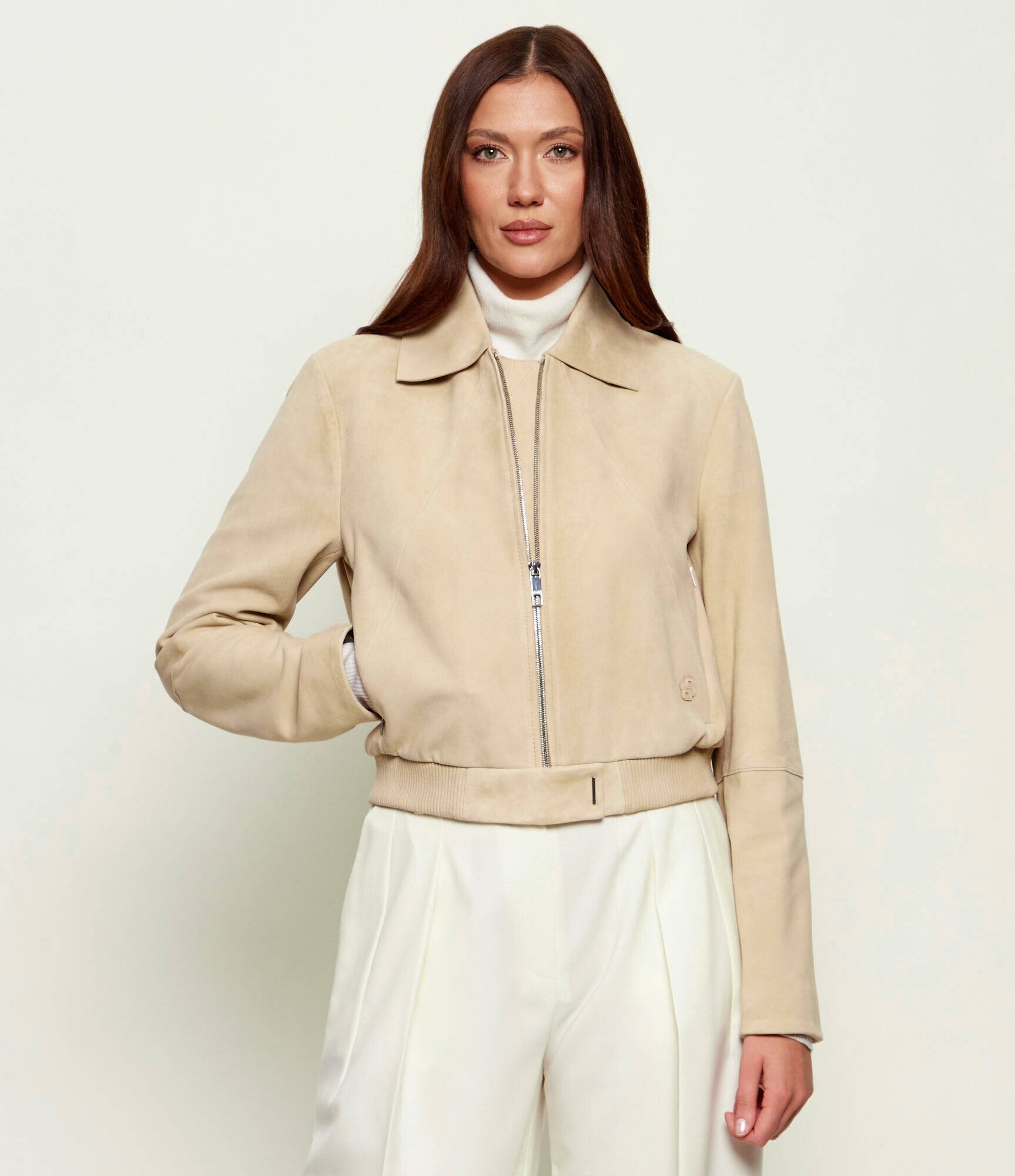 BOSS Black Geacă Salene | regular fit | piele întoarsă