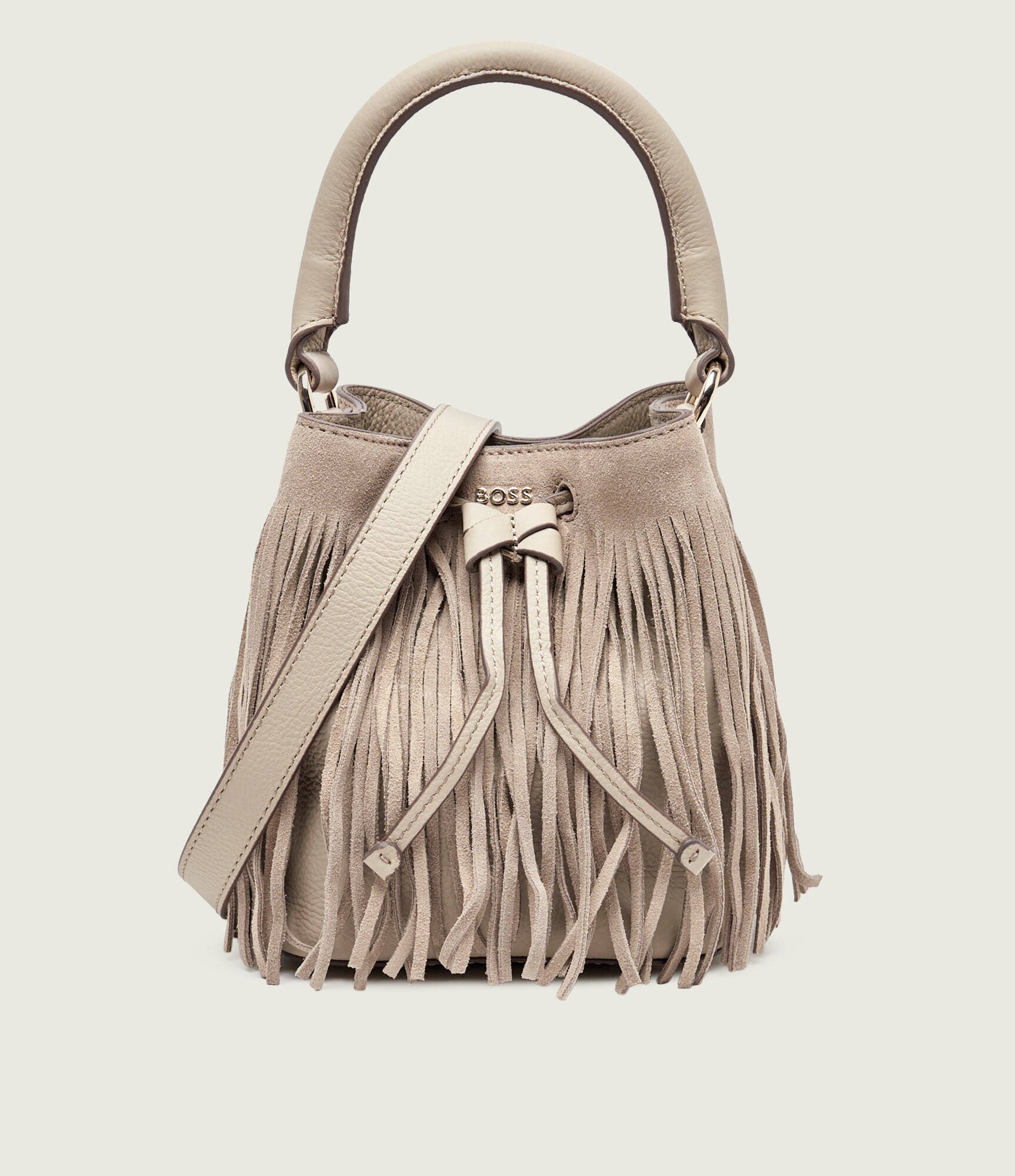 BOSS Black Geantă tip sac Lenah S | piele întoarsă