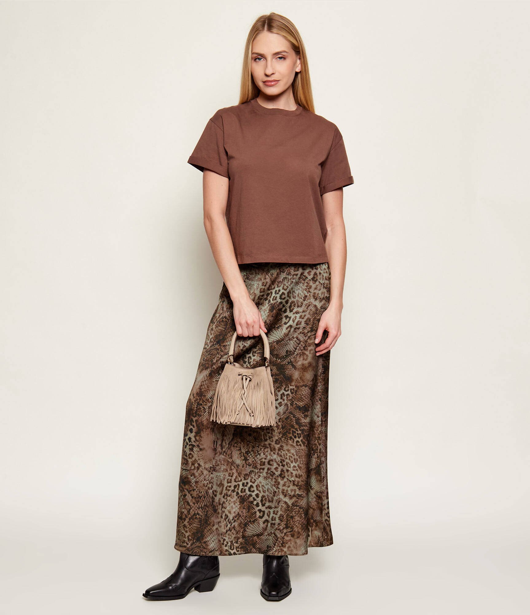 BOSS Black Geantă tip sac Lenah S | piele întoarsă