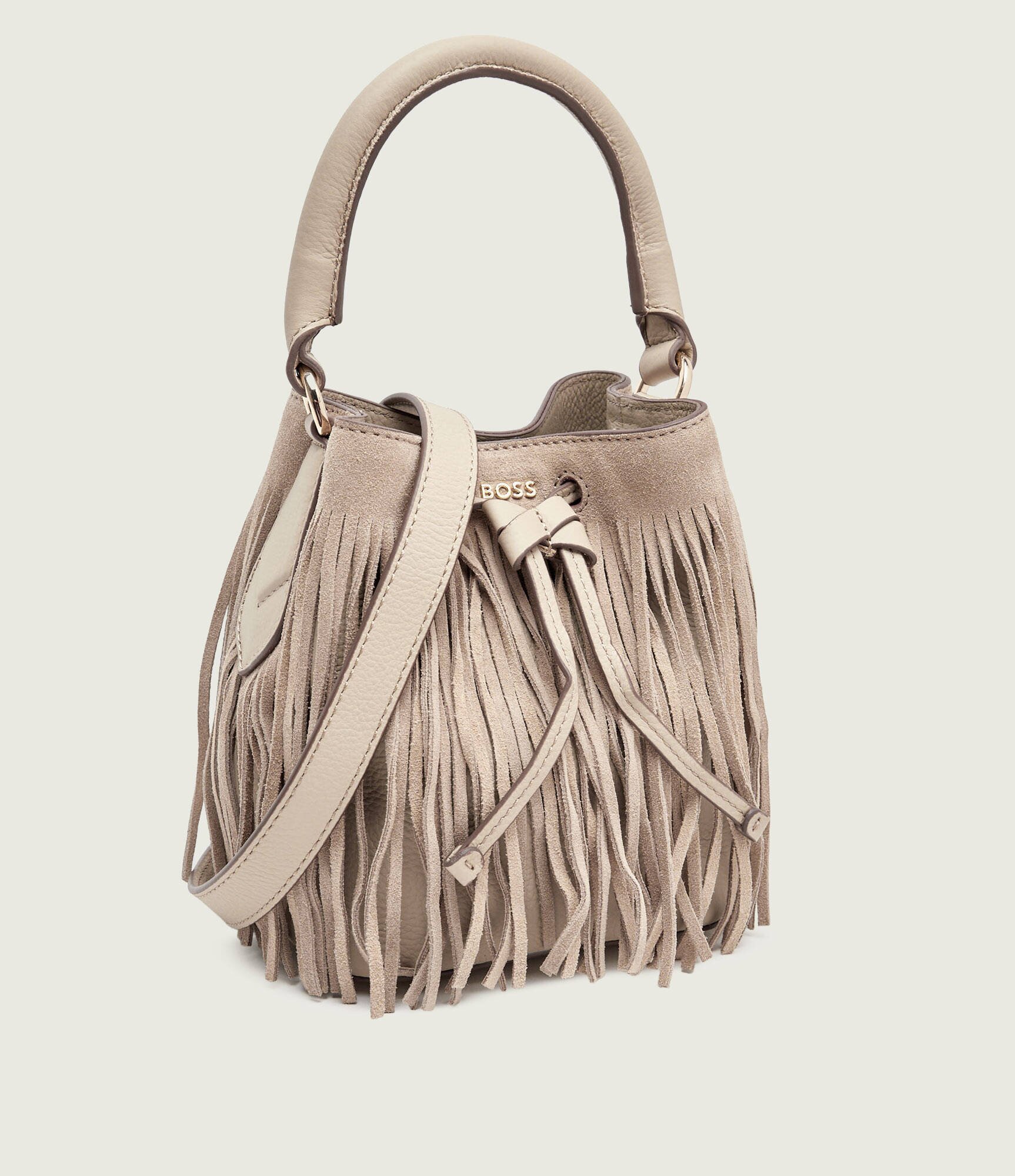 BOSS Black Geantă tip sac Lenah S | piele întoarsă