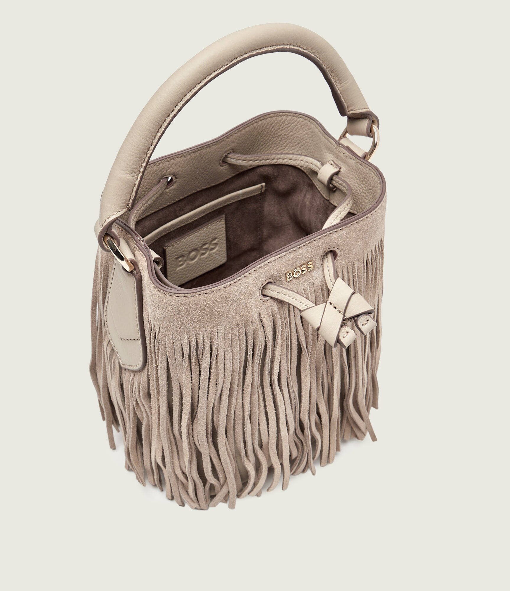 BOSS Black Geantă tip sac Lenah S | piele întoarsă
