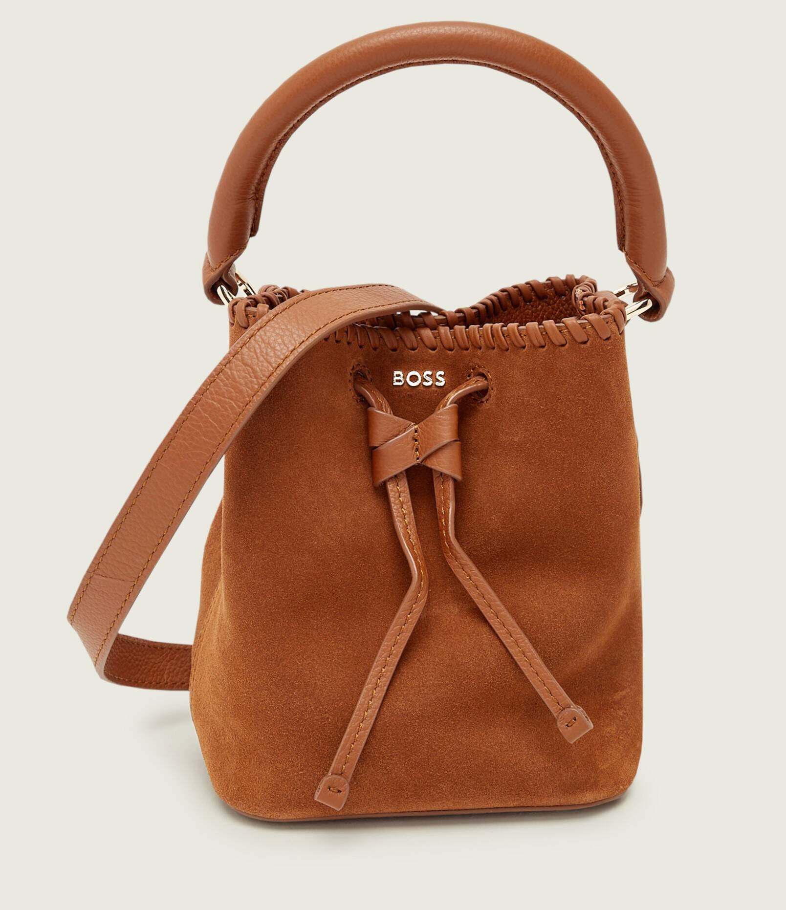 BOSS Black Geantă tip sac Lenah S | piele întoarsă