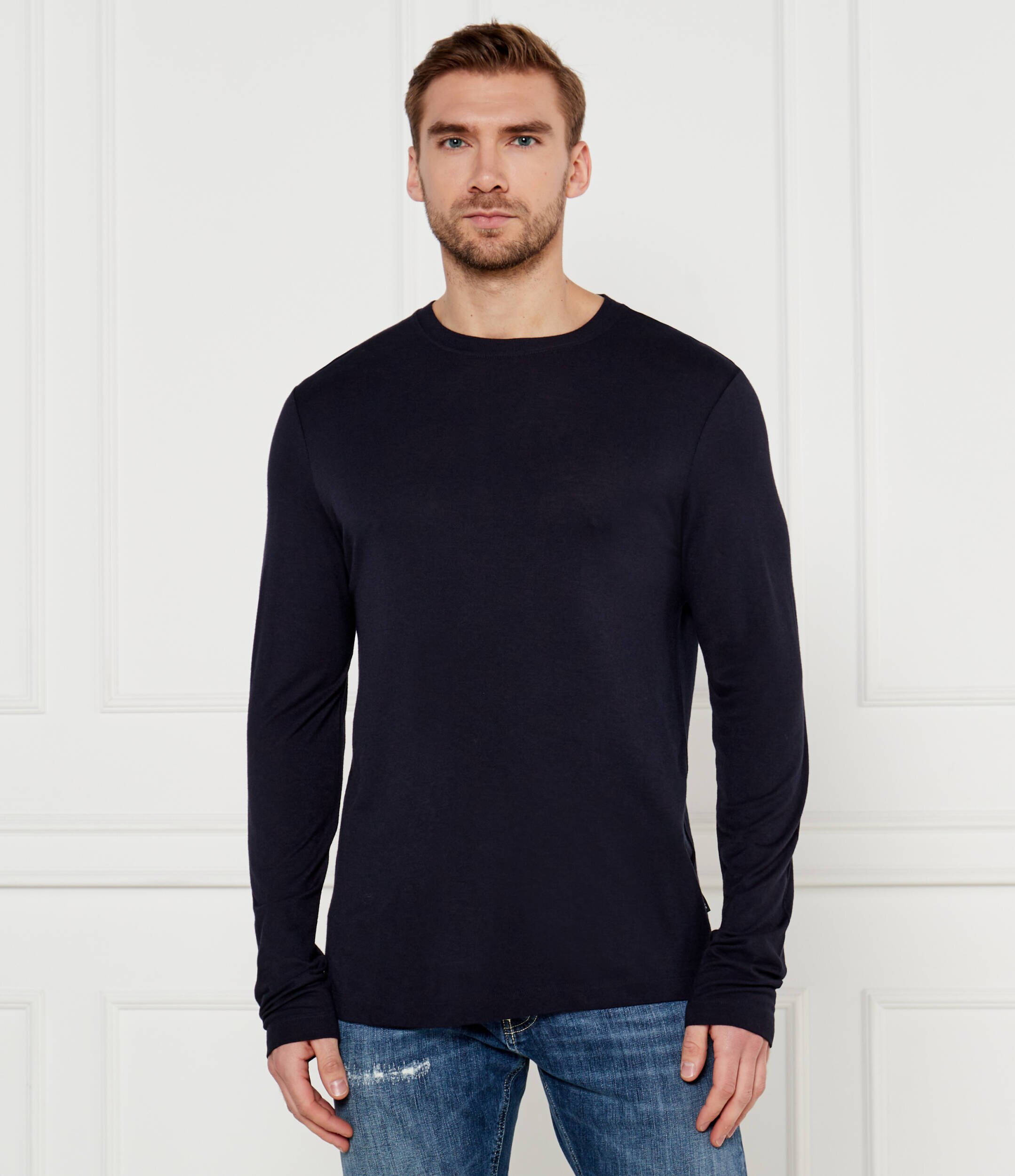 BOSS Black Longsleeve H-Talley 20 | Regular Fit cu adaos de lână