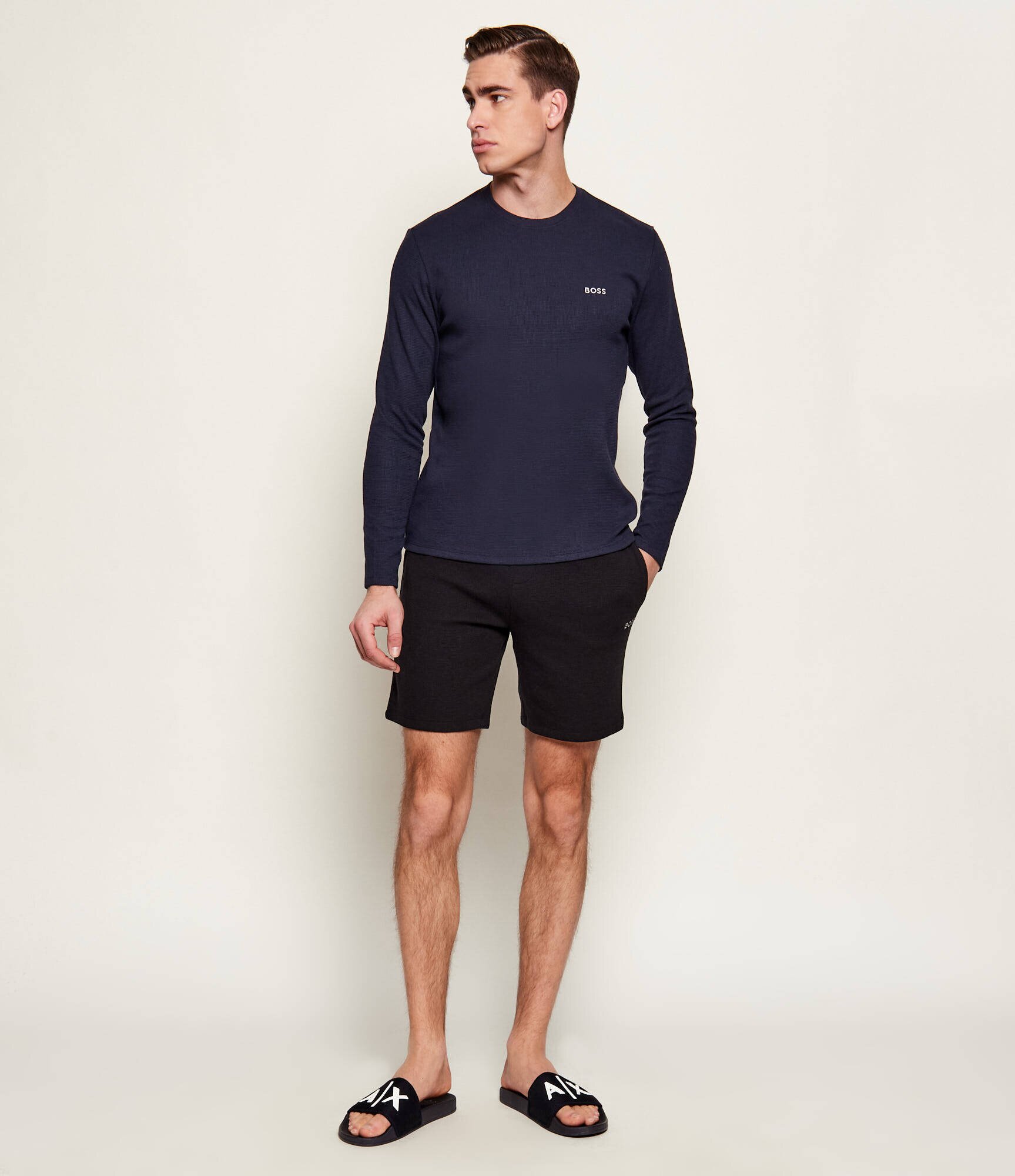 BOSS Black Longsleeve Waffle 4 | Regular Fit