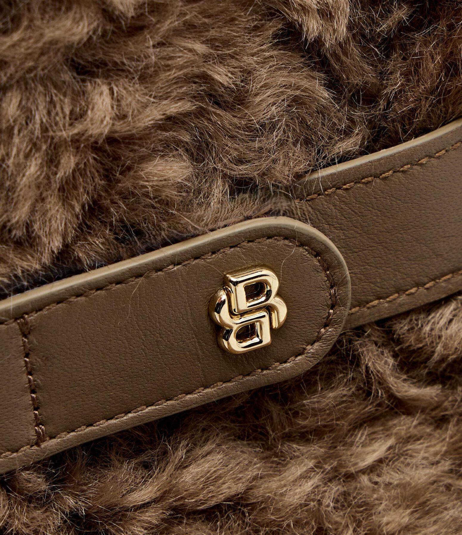 BOSS Black Mănuși de piele Yosie-F-SH cu adaos de lână | shearling