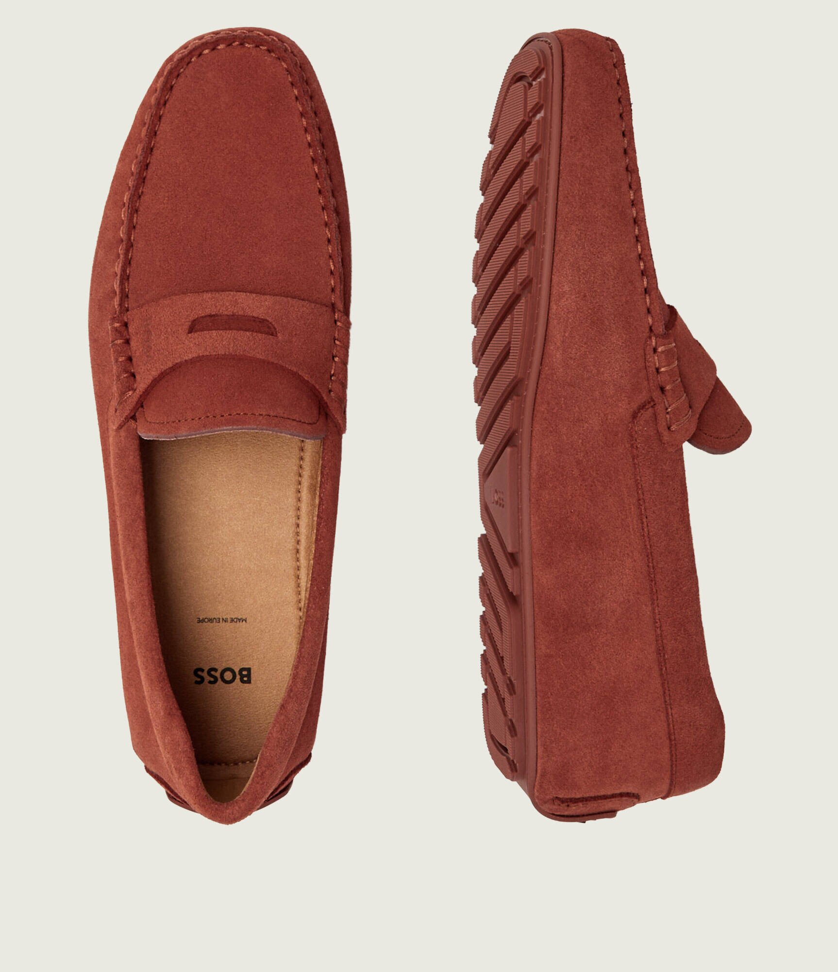 BOSS Black Mocasini Noel | piele întoarsă