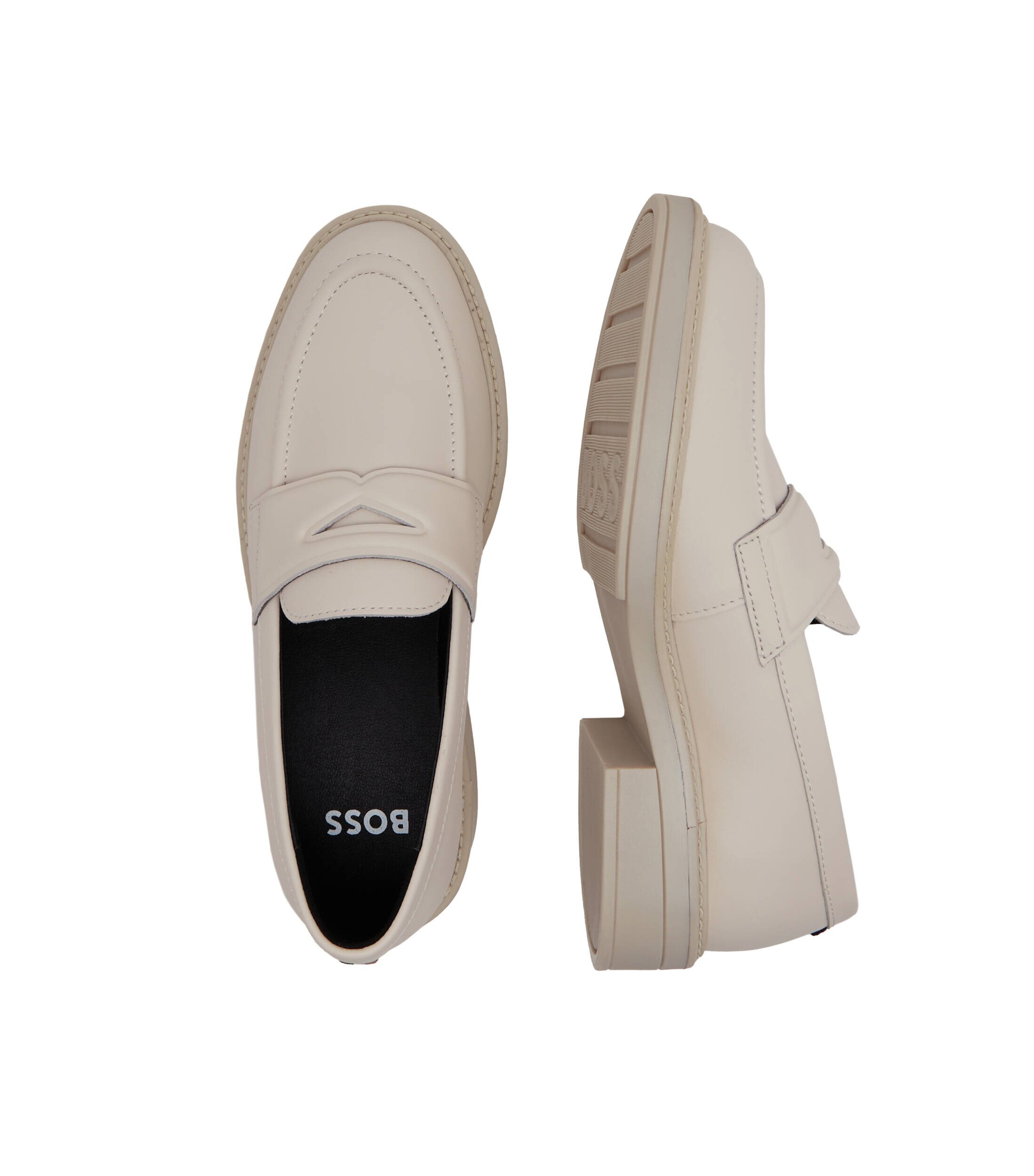 BOSS Black Mocasini Vanity C cu adaos de piele