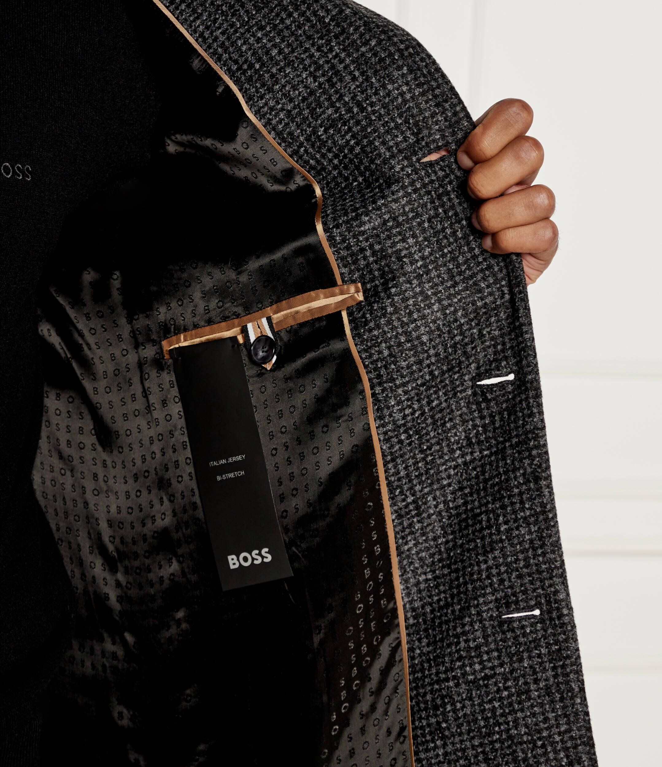 BOSS Black Palton H-Hyde cu adaos de lână