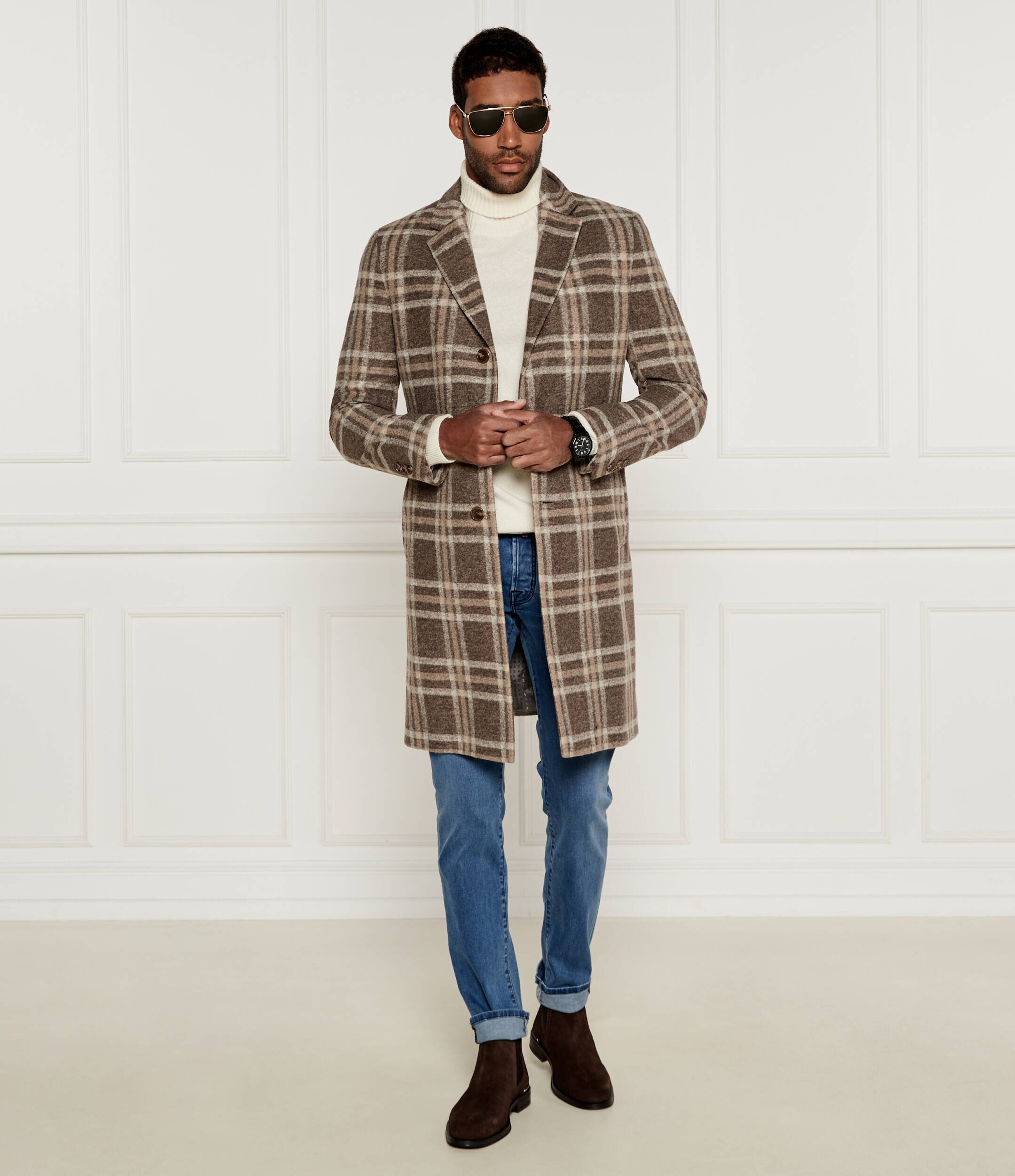 BOSS Black Palton H-Hyde cu adaos de lână