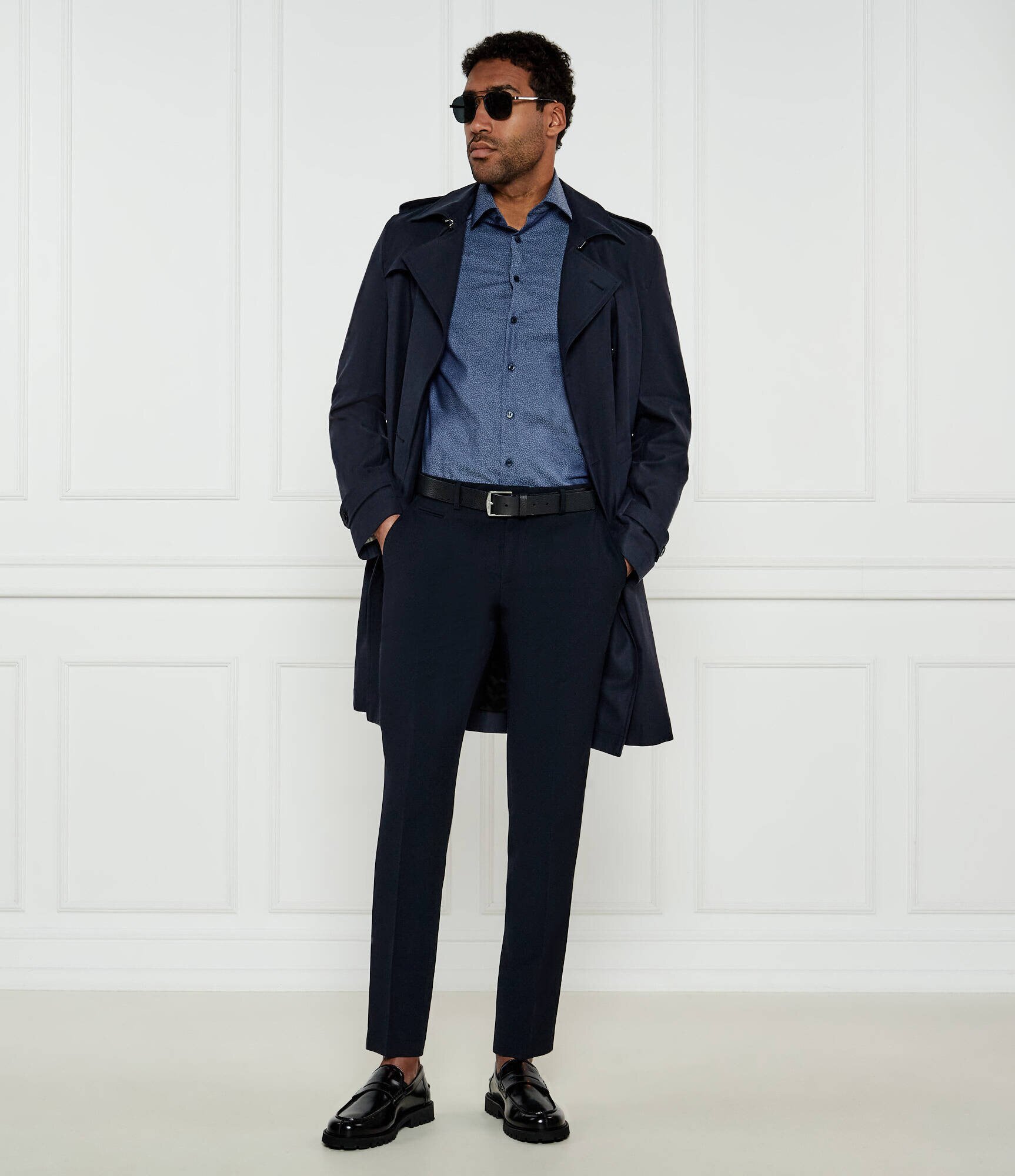 BOSS Black Pantaloni C-Genius-243 | Slim Fit cu adaos de lână