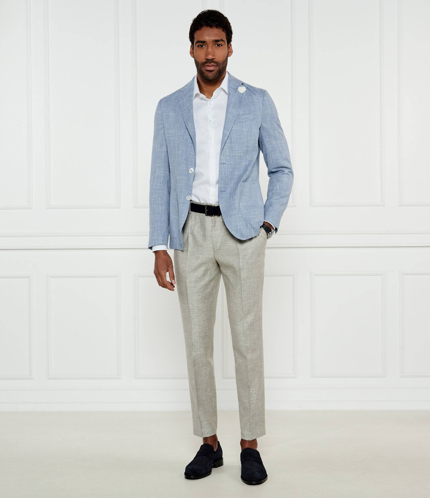 BOSS Black Pantaloni C-Perin-PL-25 | Relaxed fit | cu adaos de in