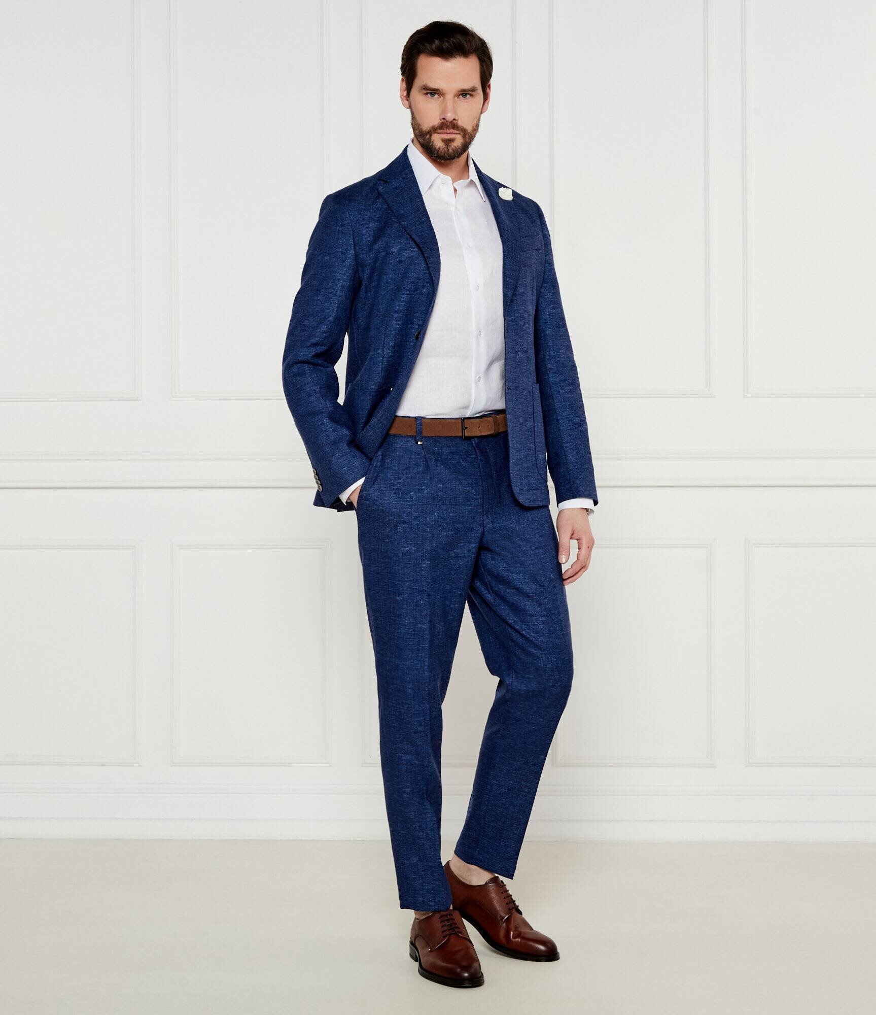 BOSS Black Pantaloni C-Perin-PL-251 | Relaxed fit | cu adaos de in