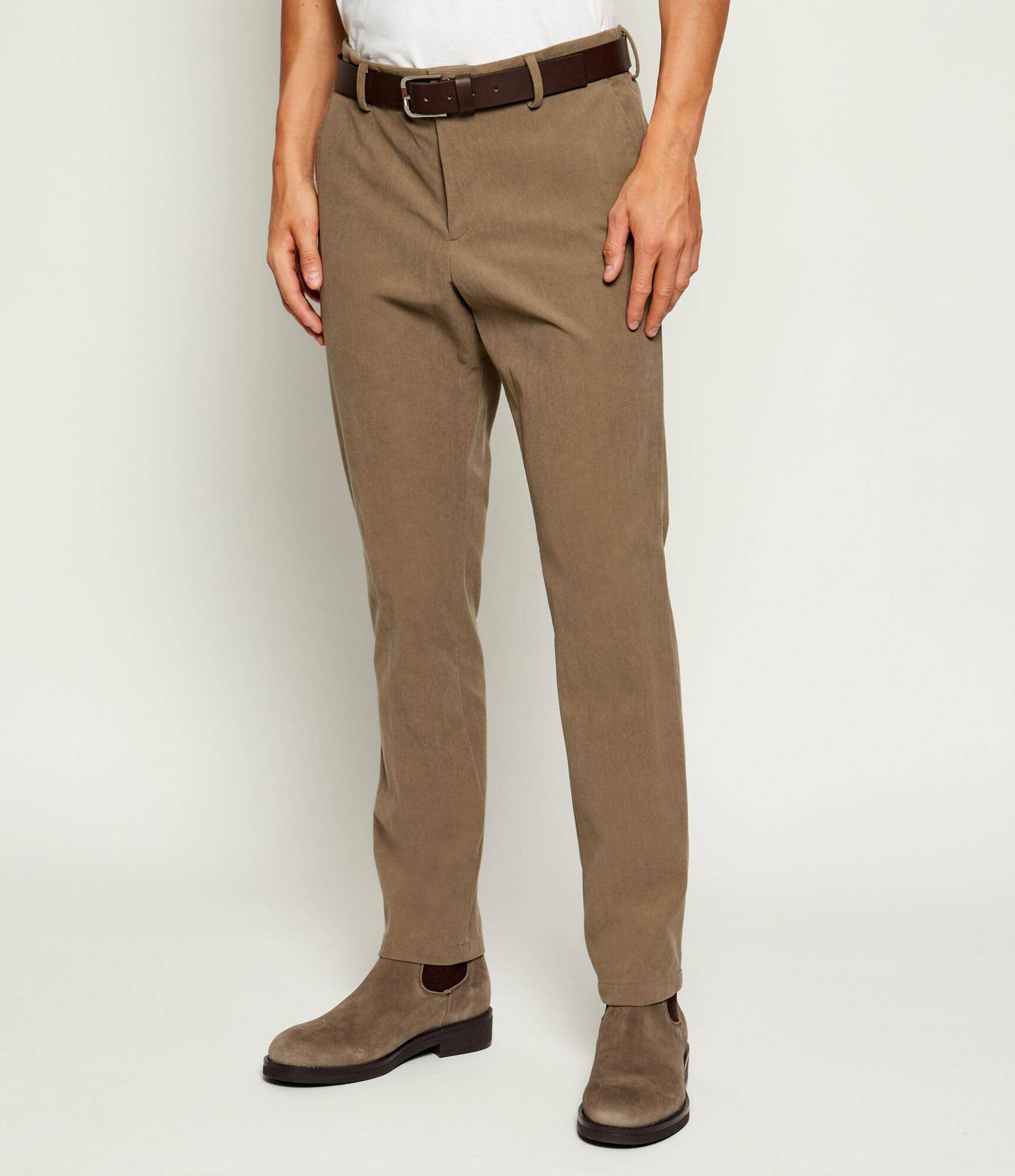 BOSS Black Pantaloni chino P-Genius-CW-WG-252F | Slim Fit | catifea reiată