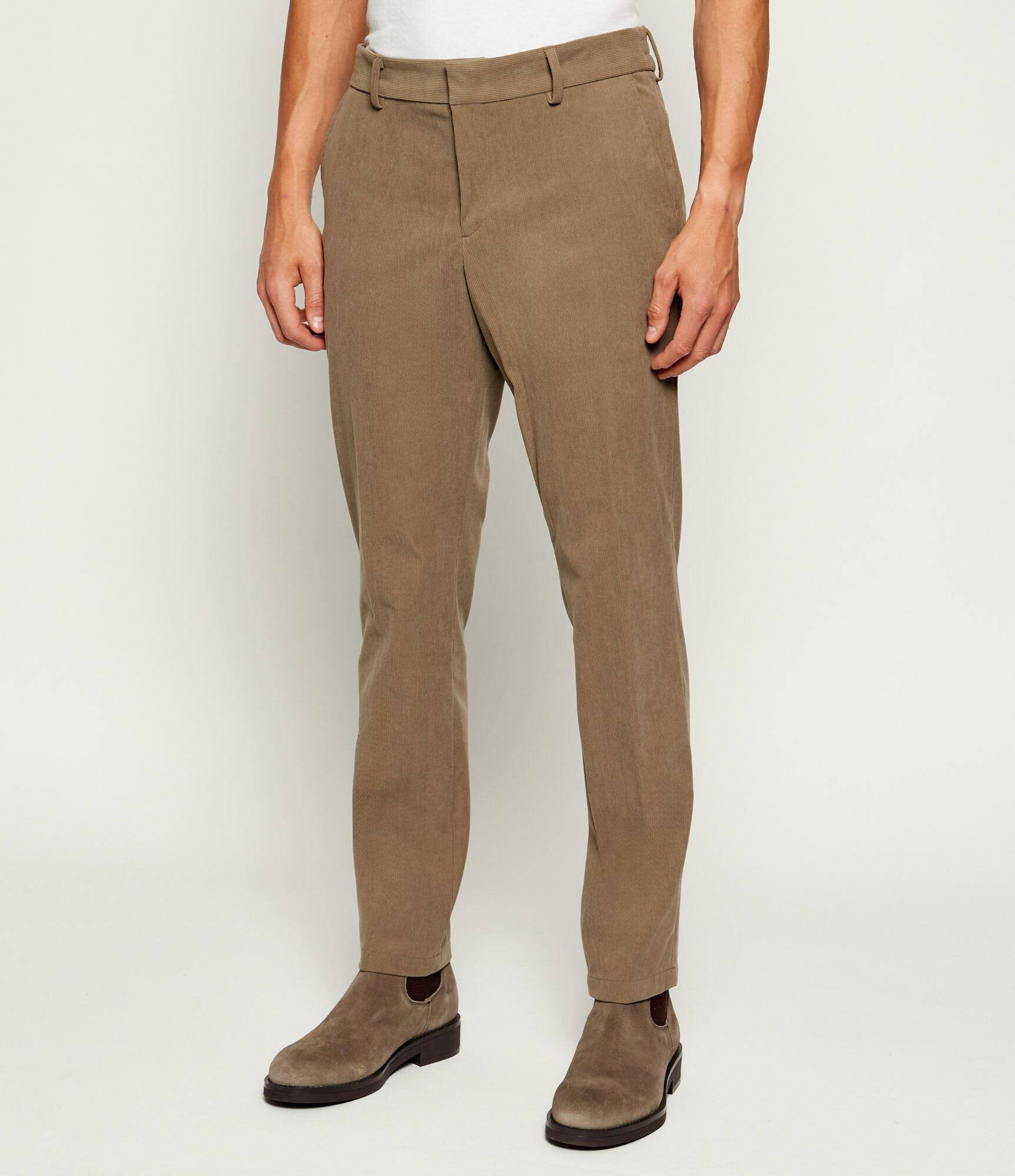 BOSS Black Pantaloni chino P-Genius-CW-WG-252F | Slim Fit | catifea reiată