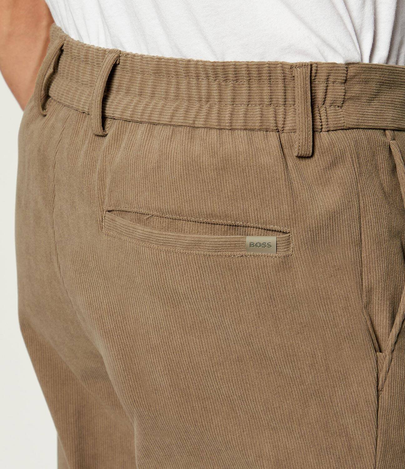 BOSS Black Pantaloni chino P-Genius-CW-WG-252F | Slim Fit | catifea reiată