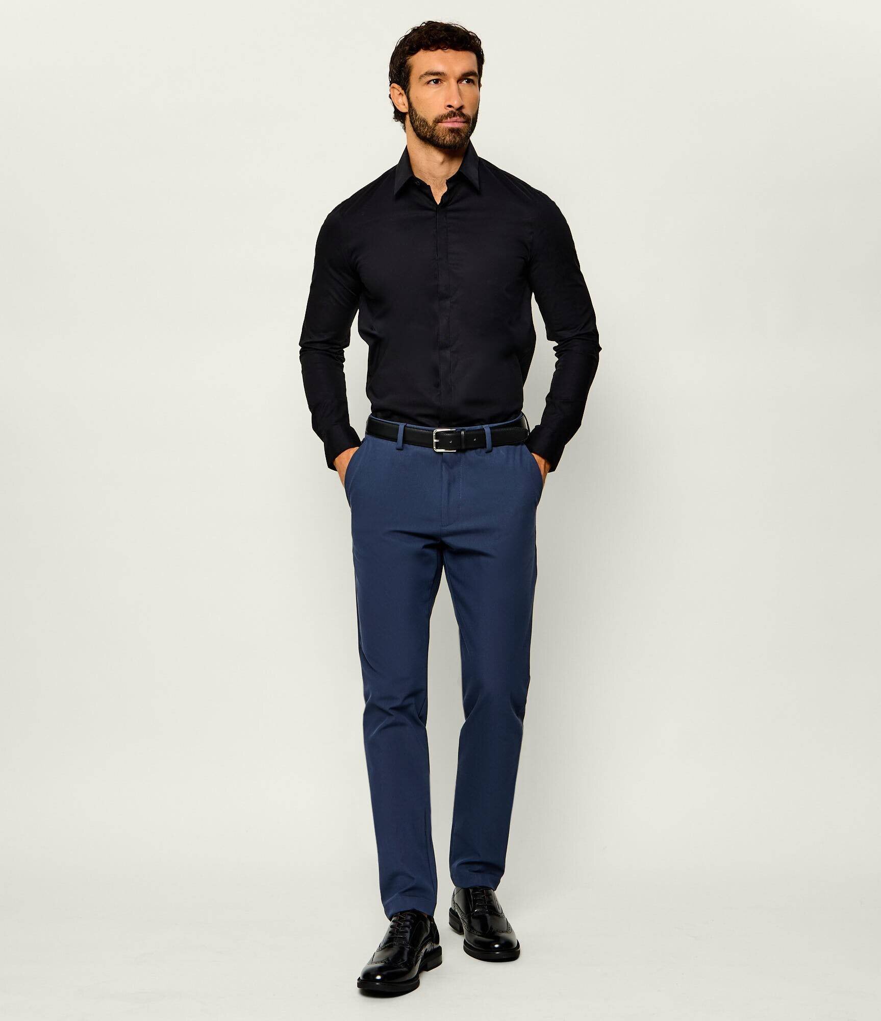 BOSS Black Pantaloni chino P-Kaiton1-Zip | Slim Fit