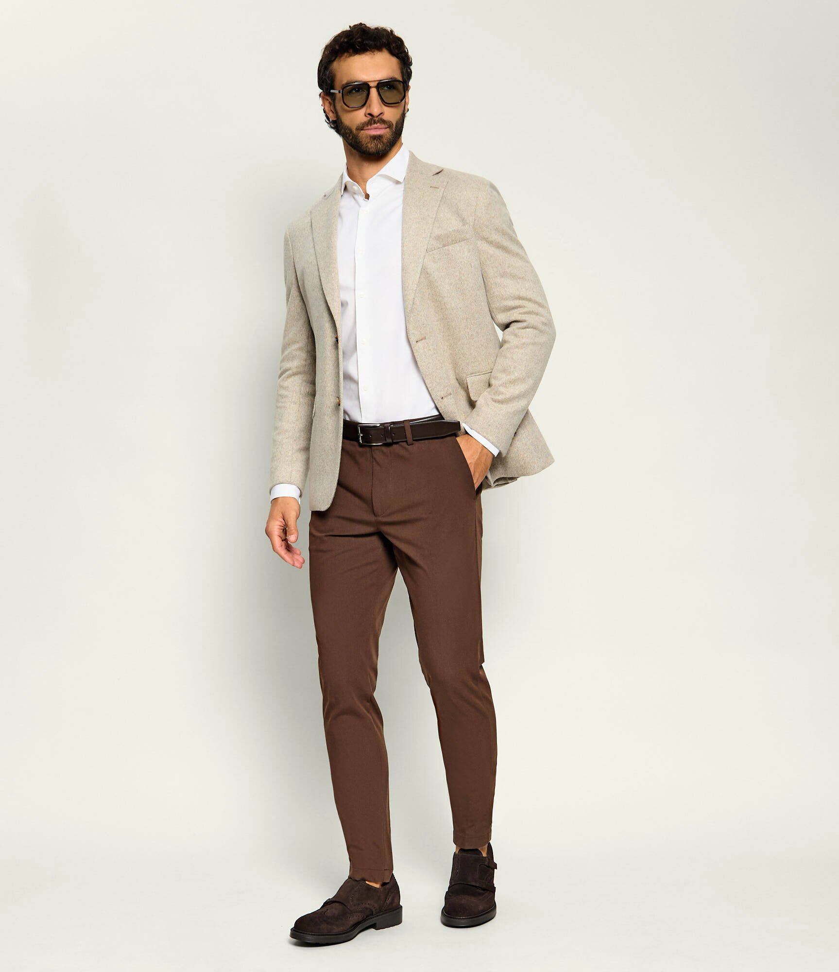 BOSS Black Pantaloni chino P-Kaiton1-Zip | Slim Fit