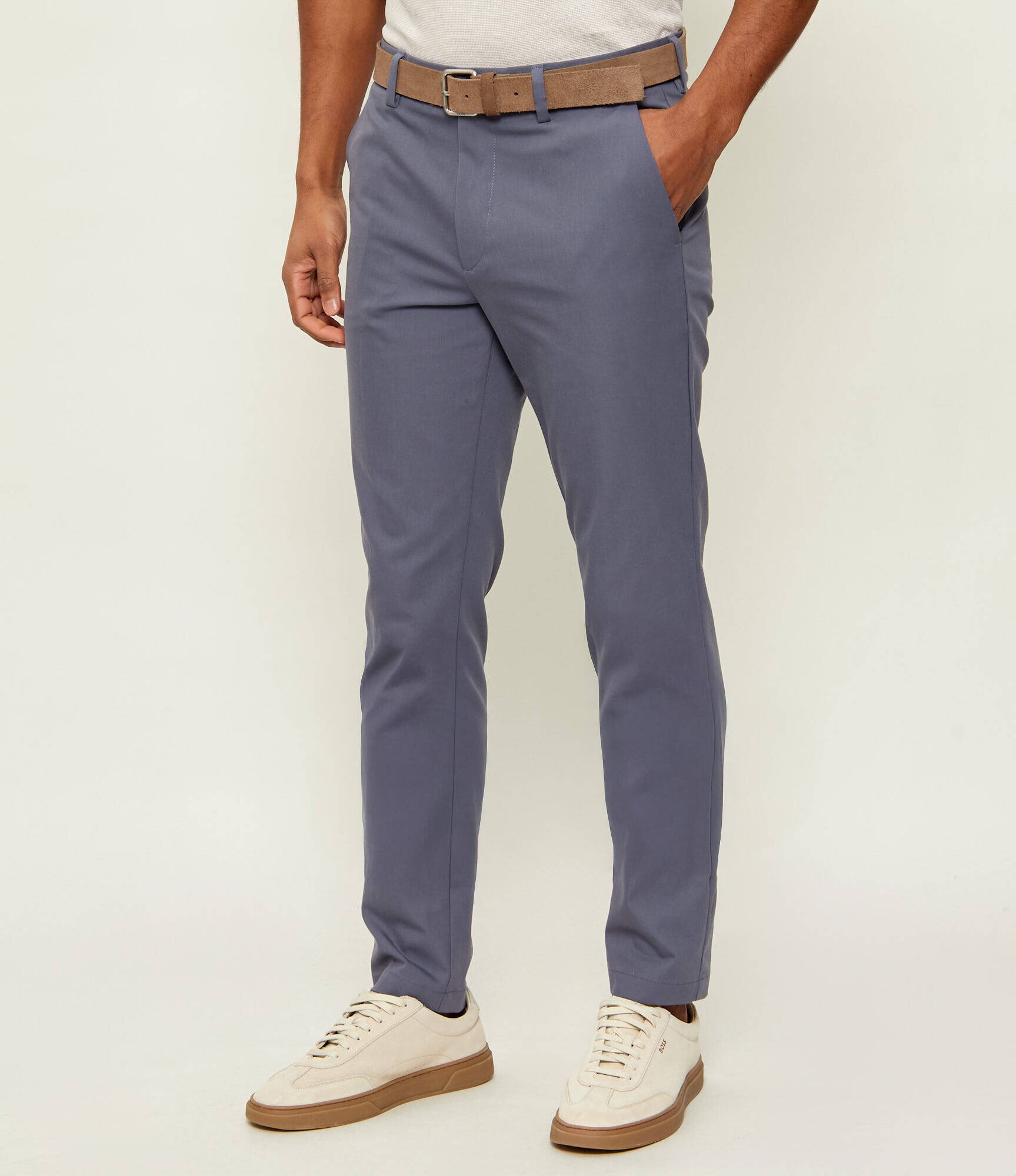 BOSS Black Pantaloni chino P-Kaiton1-Zip | Slim Fit