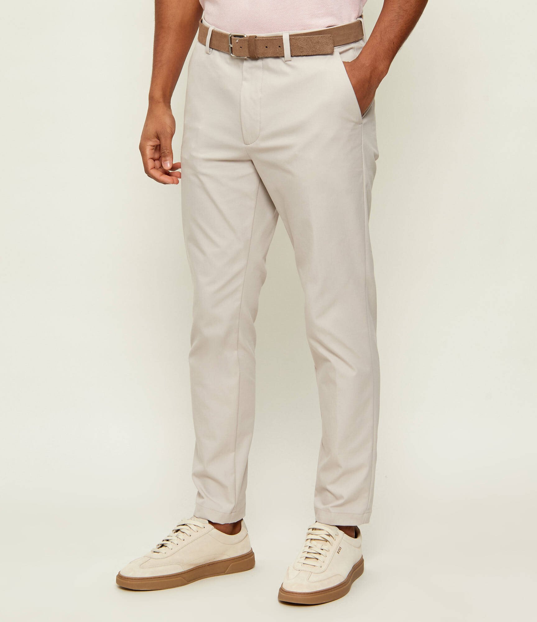 BOSS Black Pantaloni chino P-Kaiton1-Zip | Slim Fit