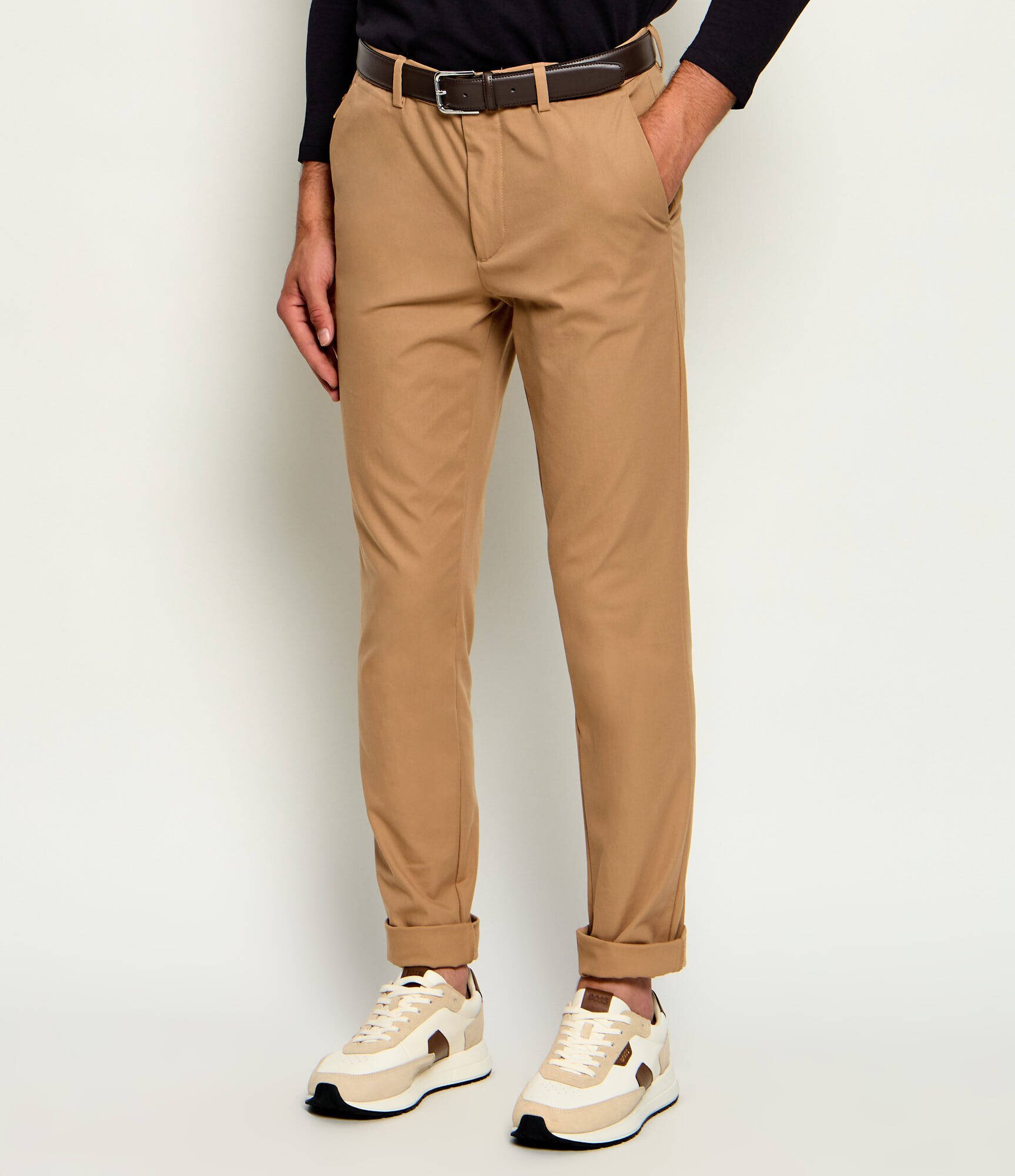 BOSS Black Pantaloni chino P-Kaiton1-Zip | Slim Fit