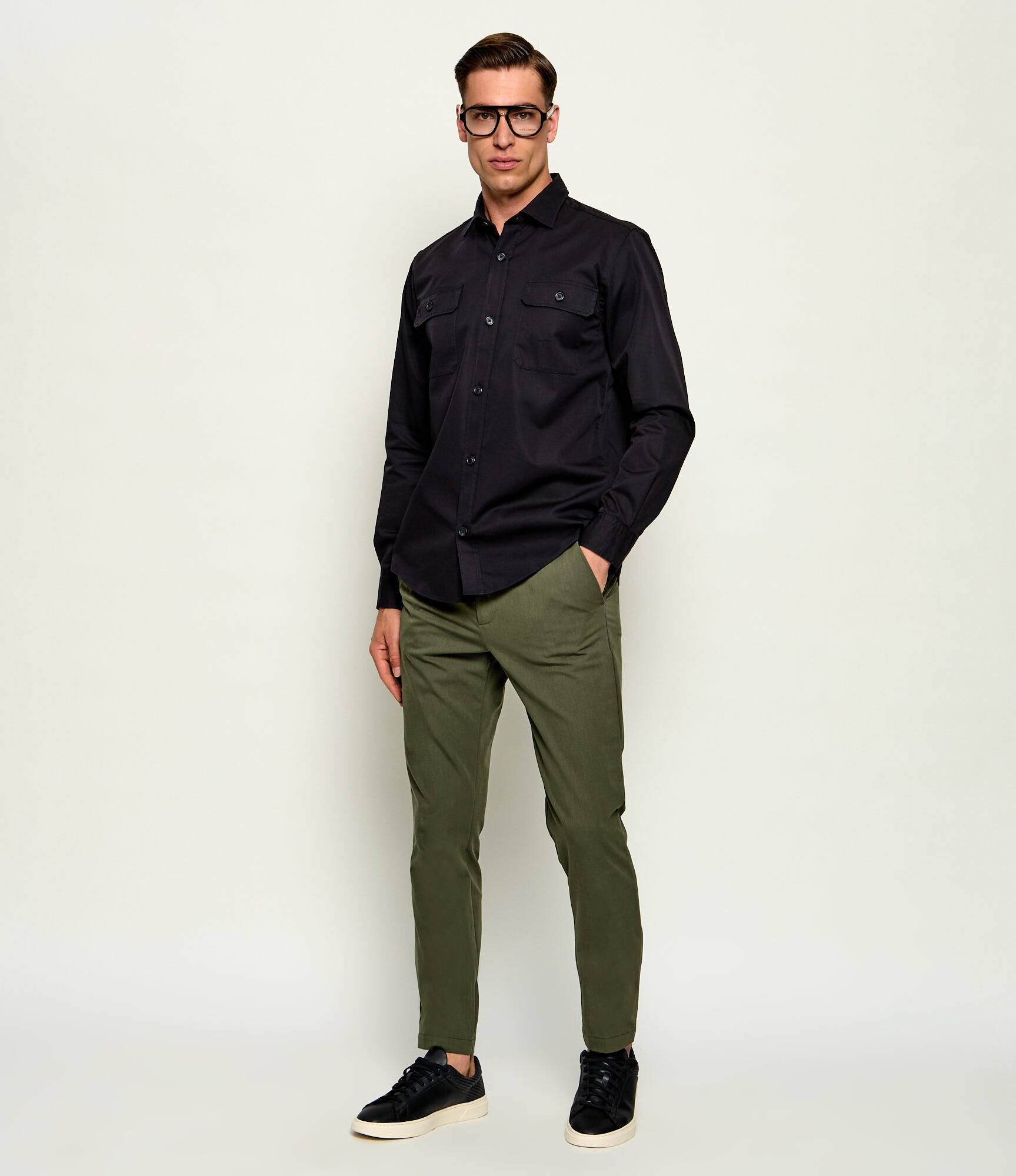 BOSS Black Pantaloni chino P-Kaiton1-Zip | Slim Fit
