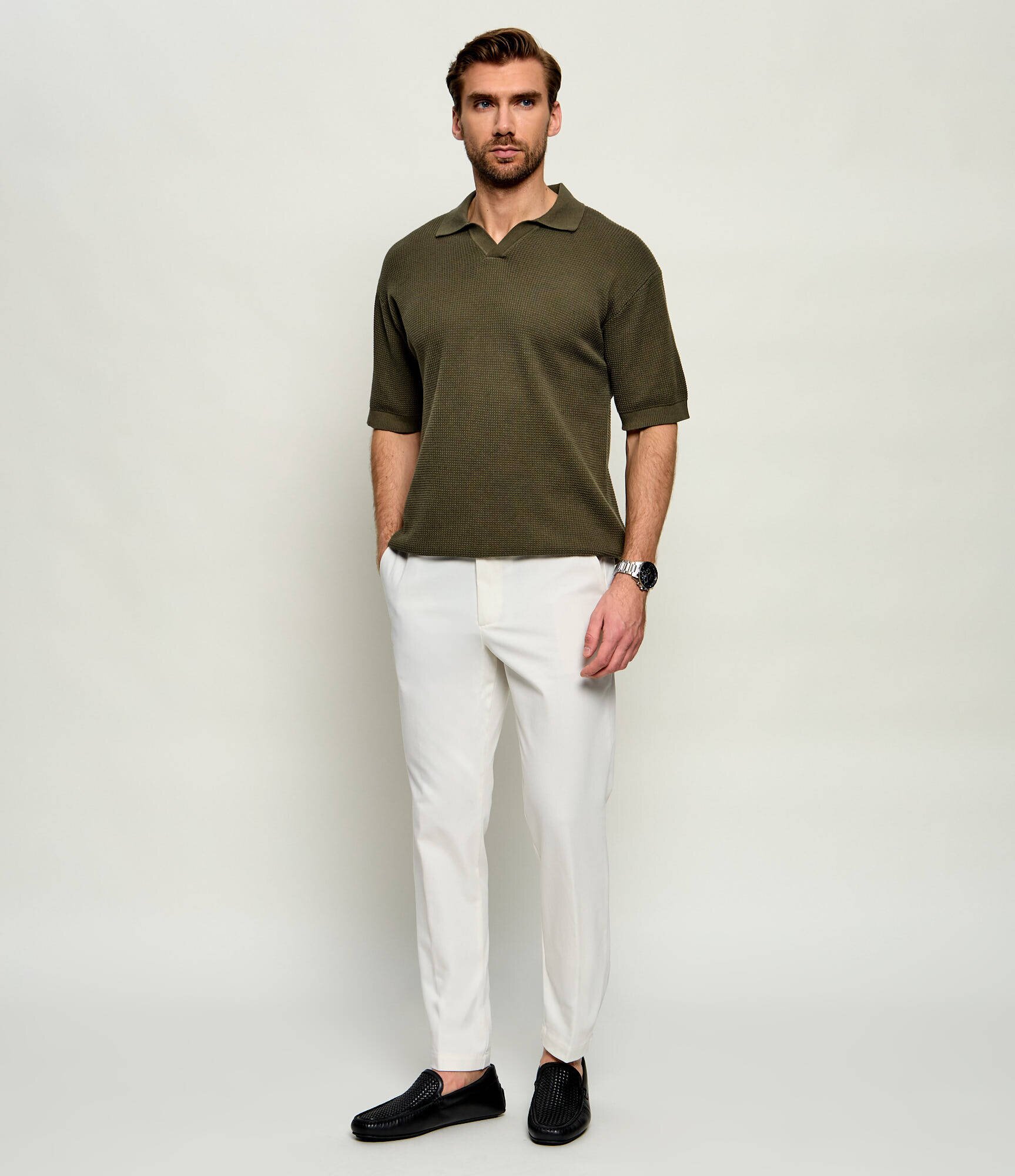 BOSS Black Pantaloni chino P-Kaiton1-Zip | Slim Fit