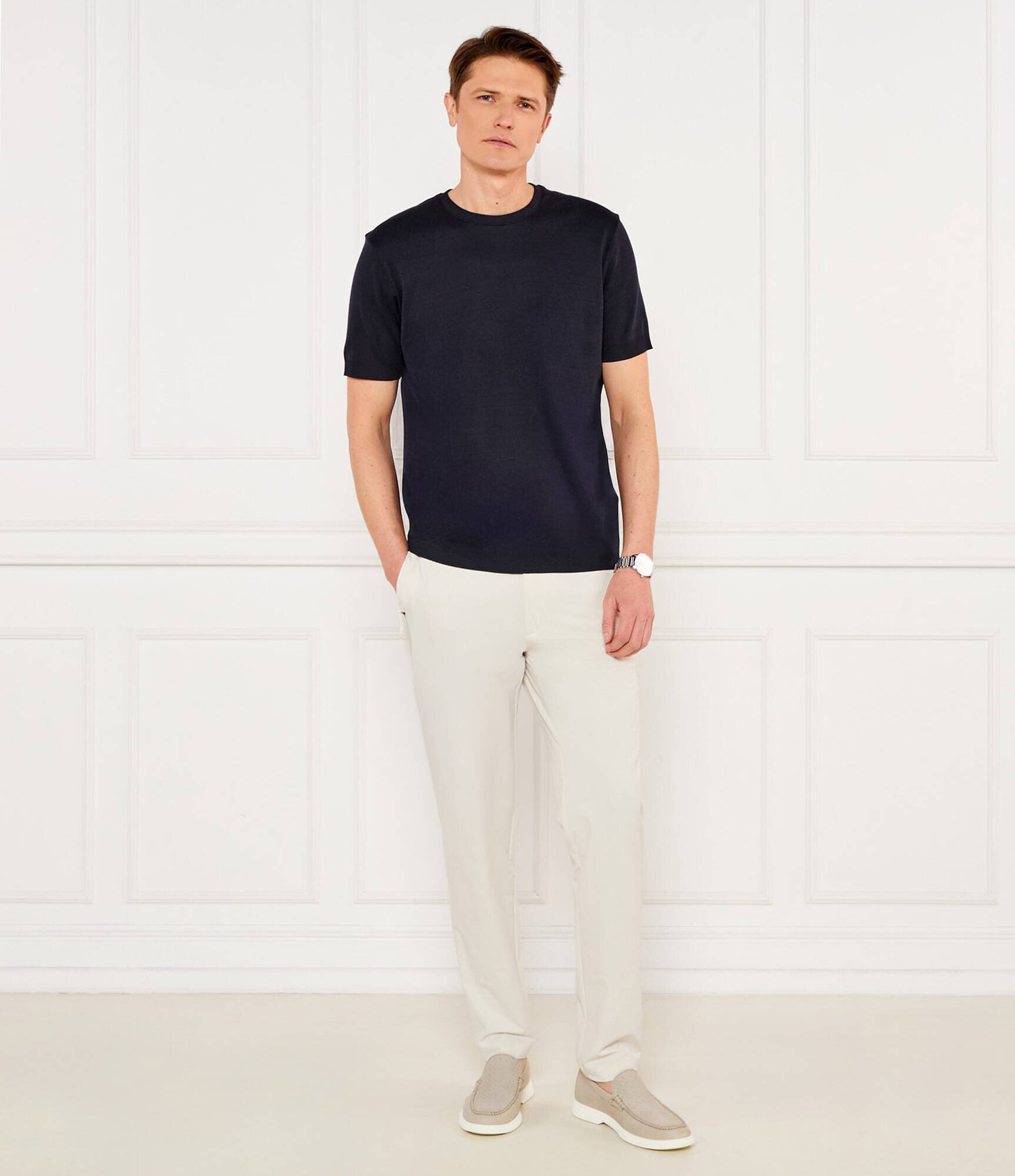 BOSS Black Pantaloni chino P-Kane-Zip | Tapered fit