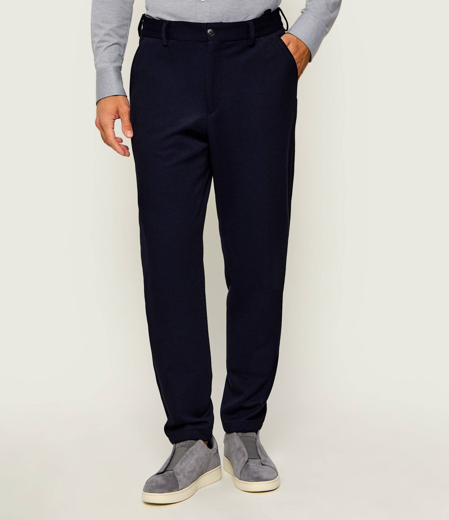 BOSS Black Pantaloni chino P-Perin-IDS-J-WG-264 | Tapered fit cu adaos de lână