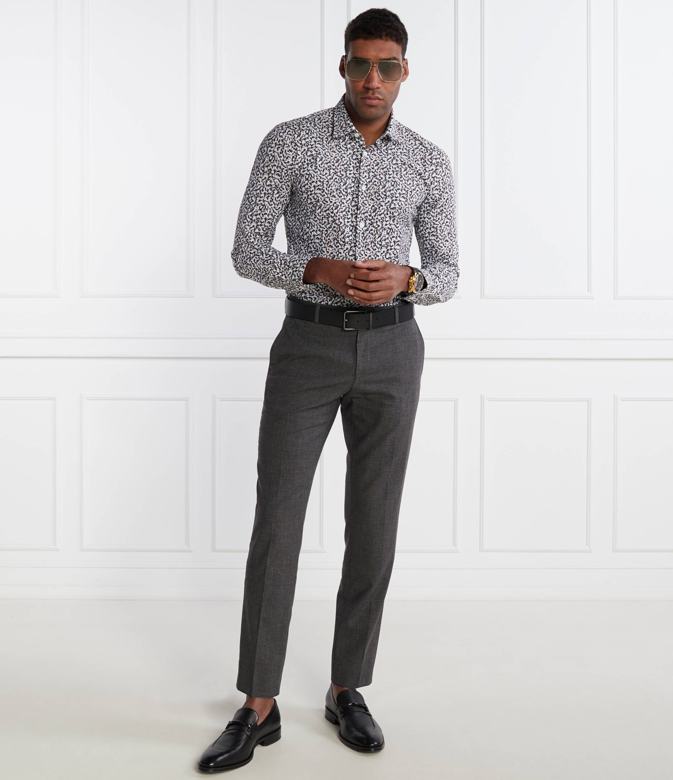 BOSS Black Pantaloni Genius | Slim Fit cu adaos de lână