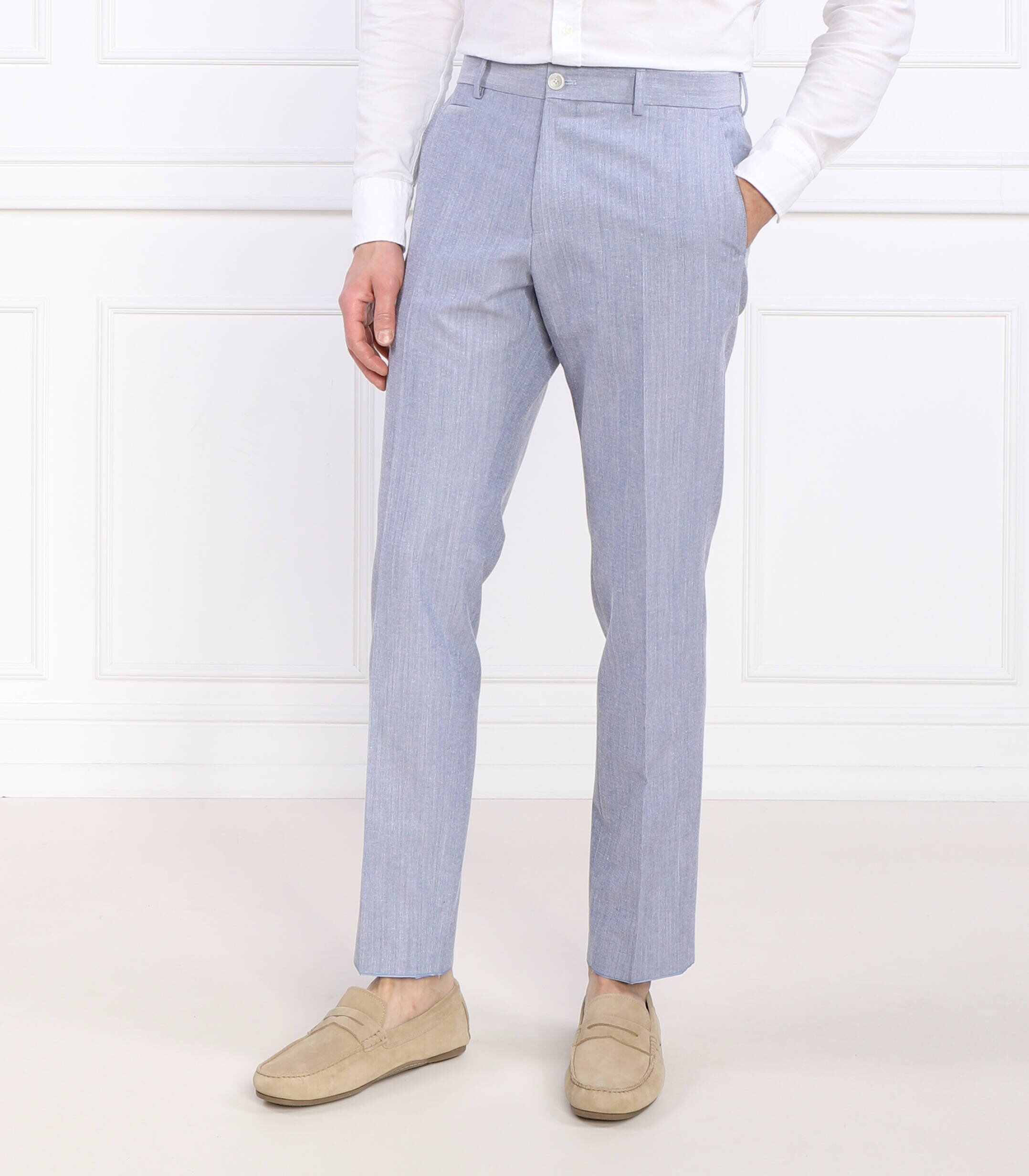 BOSS Black Pantaloni H-Genius-224 | Slim Fit cu adaos de lână