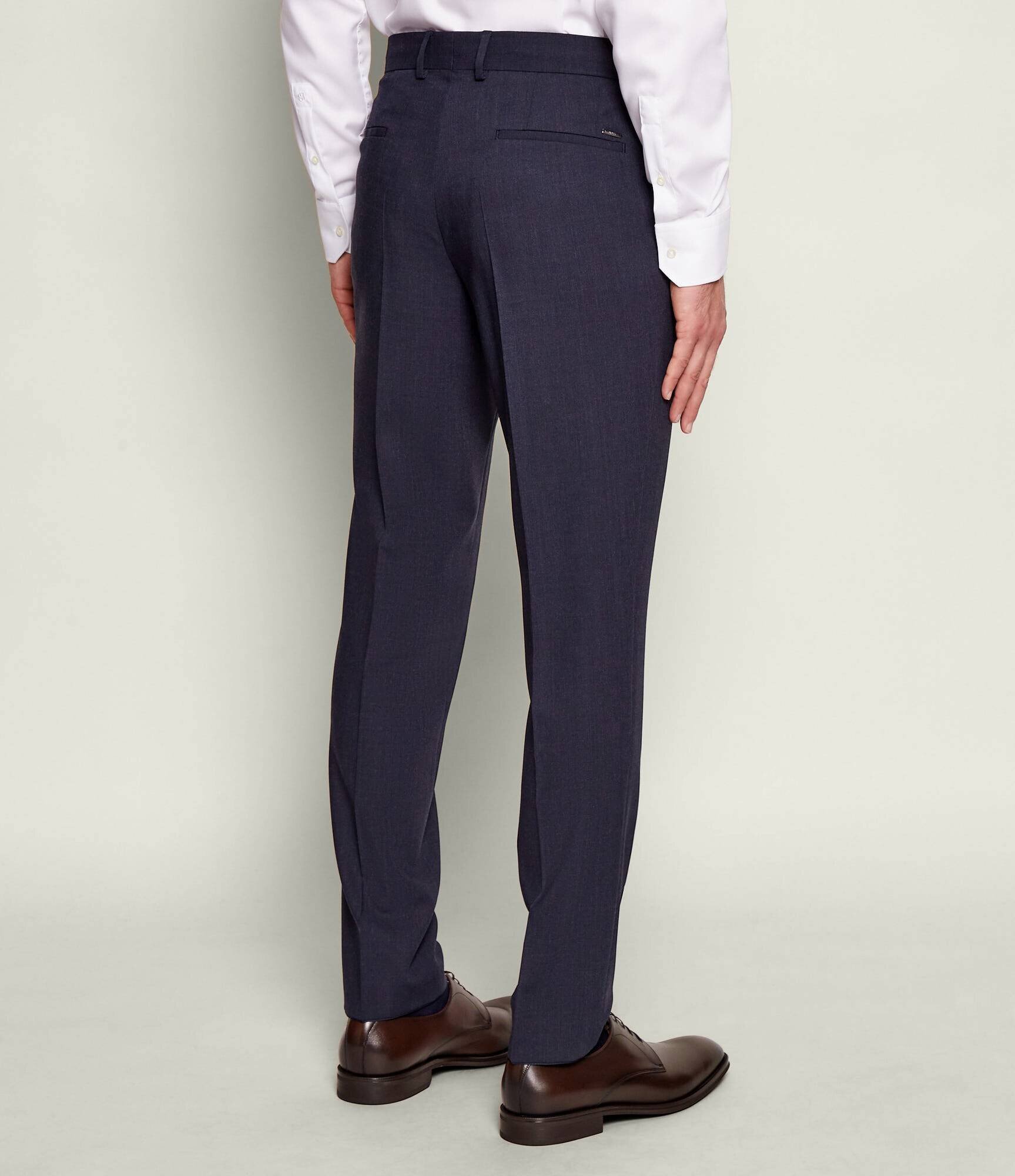 BOSS Black Pantaloni H-Genius-253 | Slim Fit cu adaos de lână