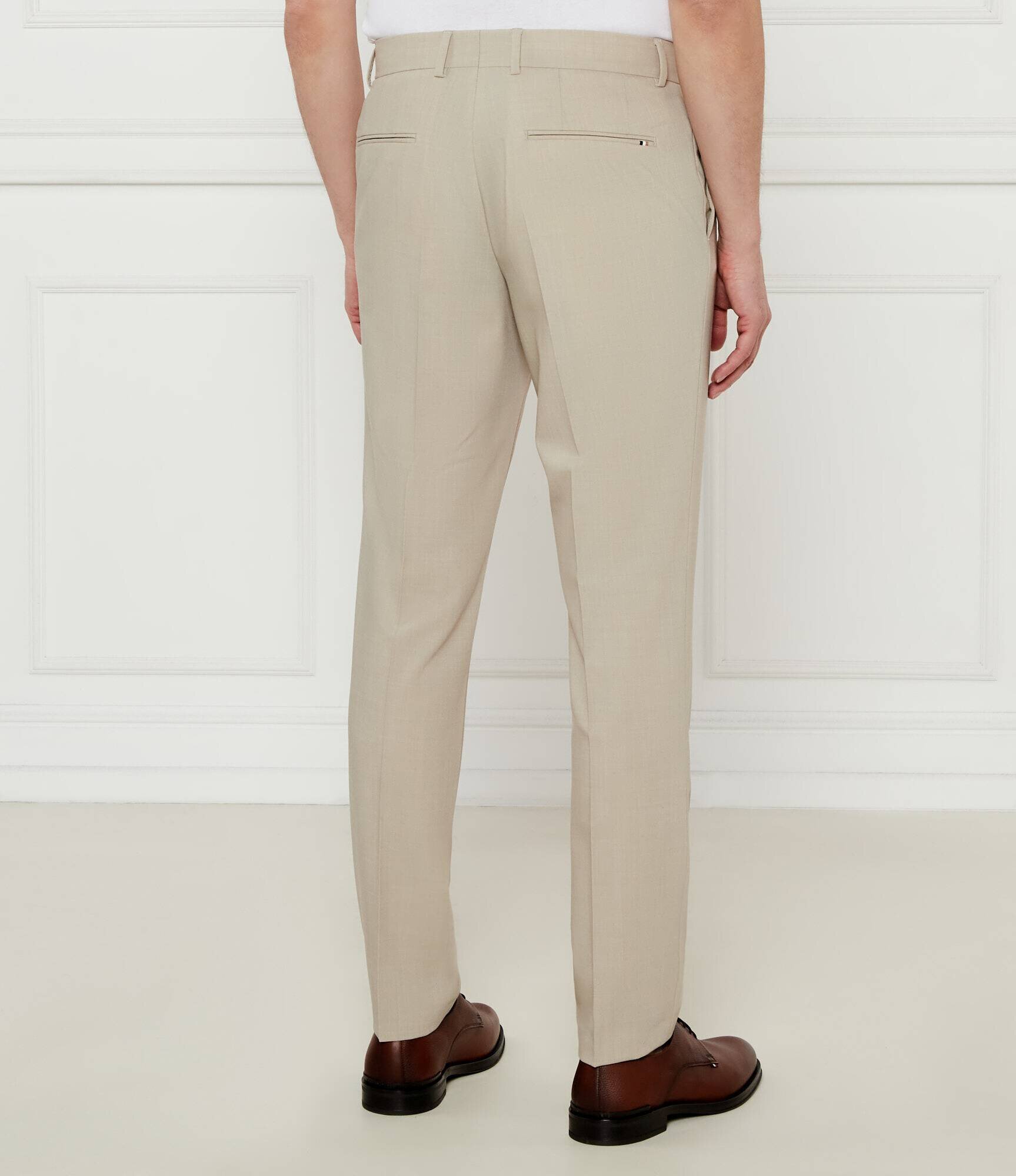 BOSS Black Pantaloni H-Genius-DTL-WG-252 | Slim Fit cu adaos de lână