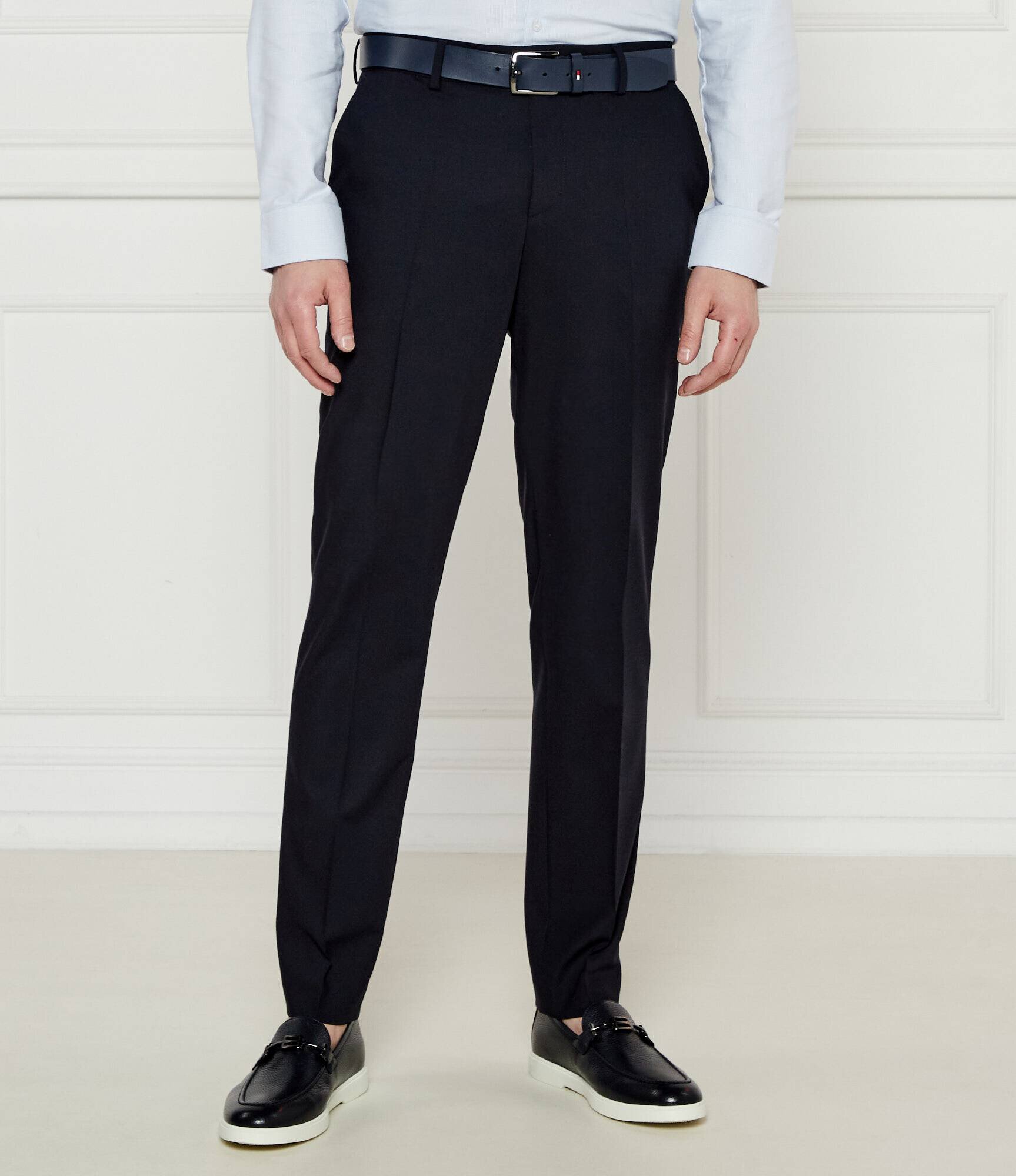 BOSS Black Pantaloni H-Genius-DTL-WG-252 | Slim Fit cu adaos de lână