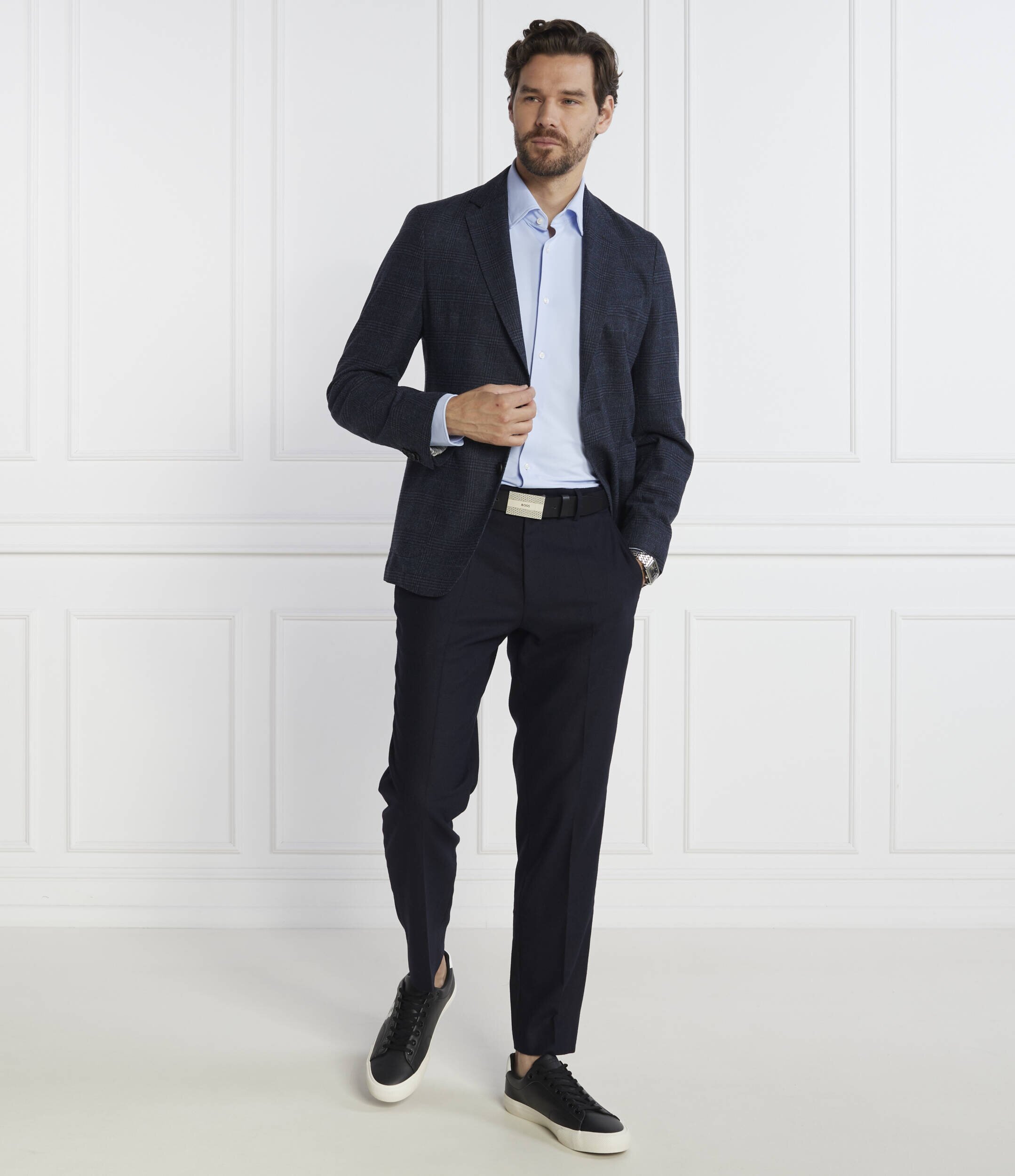 BOSS Black Pantaloni P Genius CW | Slim Fit cu adaos de lână