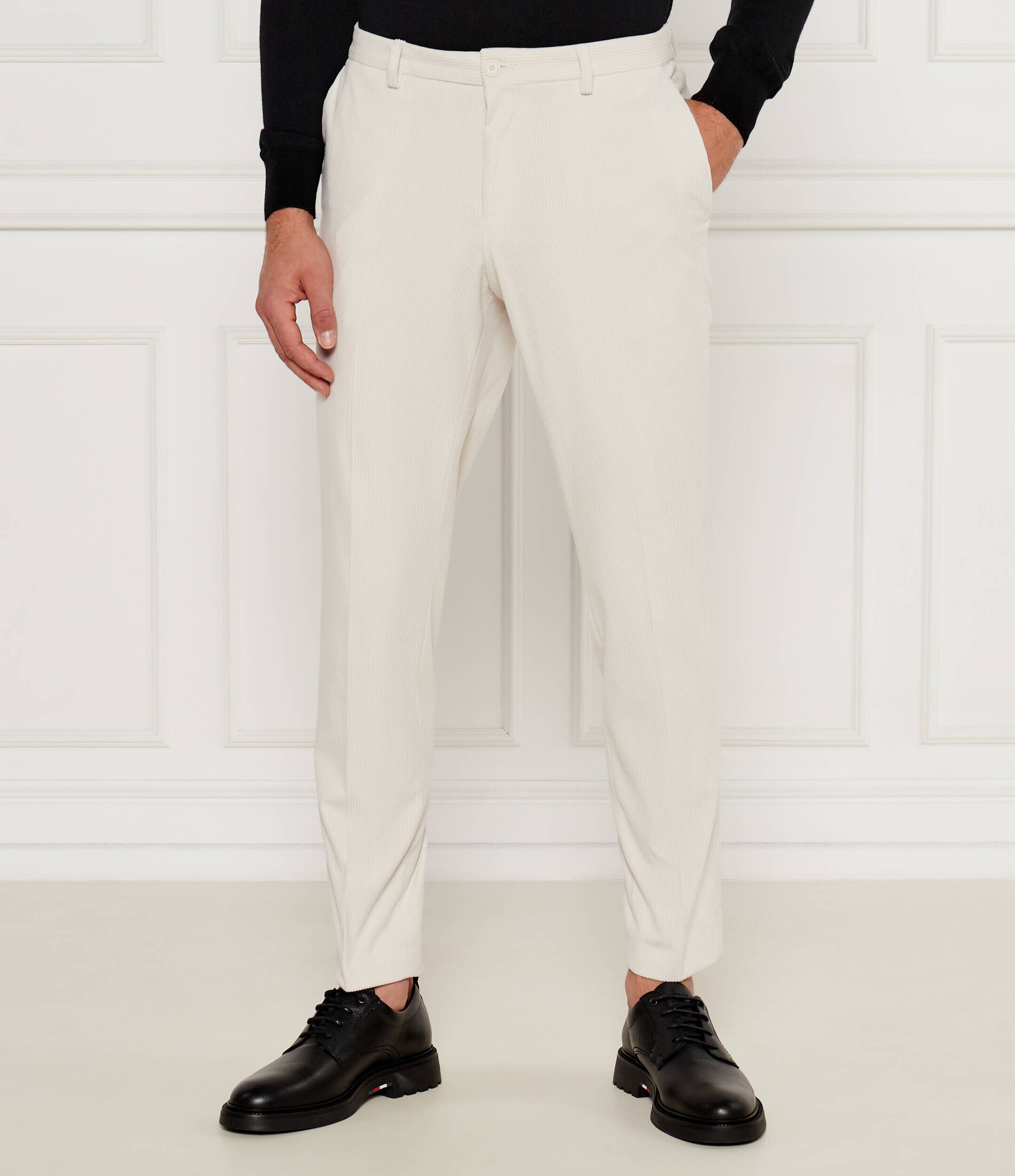 BOSS Black Pantaloni P-Genius-CW-WG-244 | Slim Fit | catifea reiată