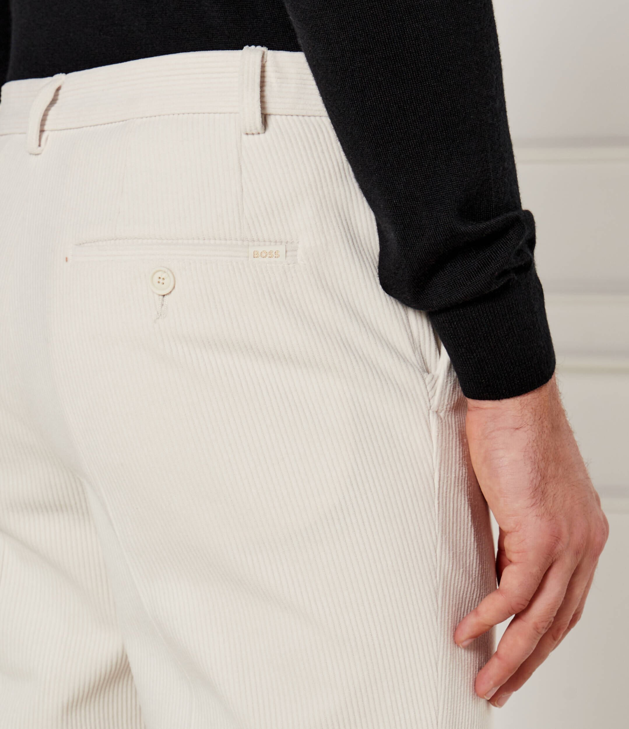 BOSS Black Pantaloni P-Genius-CW-WG-244 | Slim Fit | catifea reiată