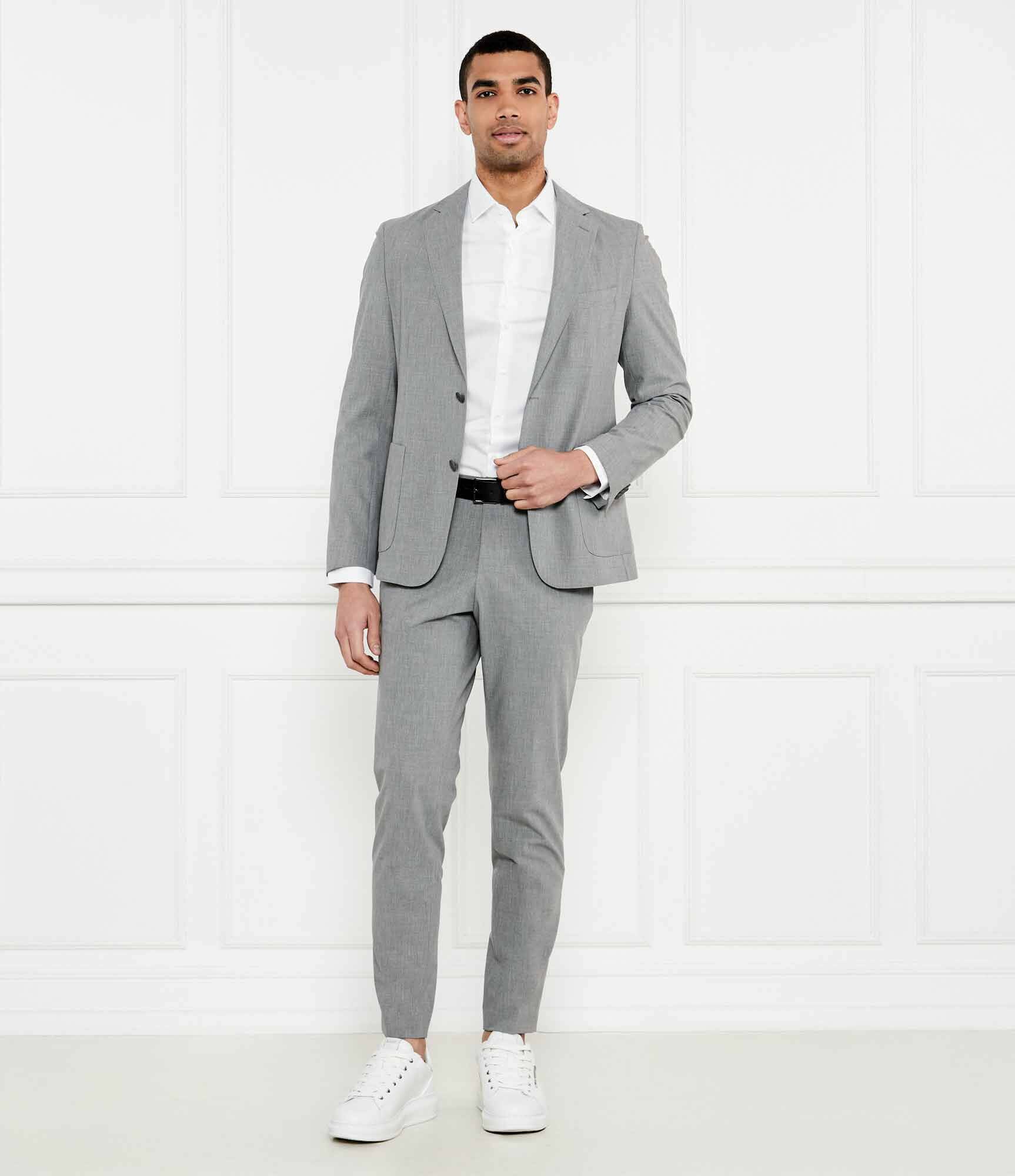 BOSS Black Pantaloni P-Genius-CW-WG-251 | Slim Fit cu adaos de lână