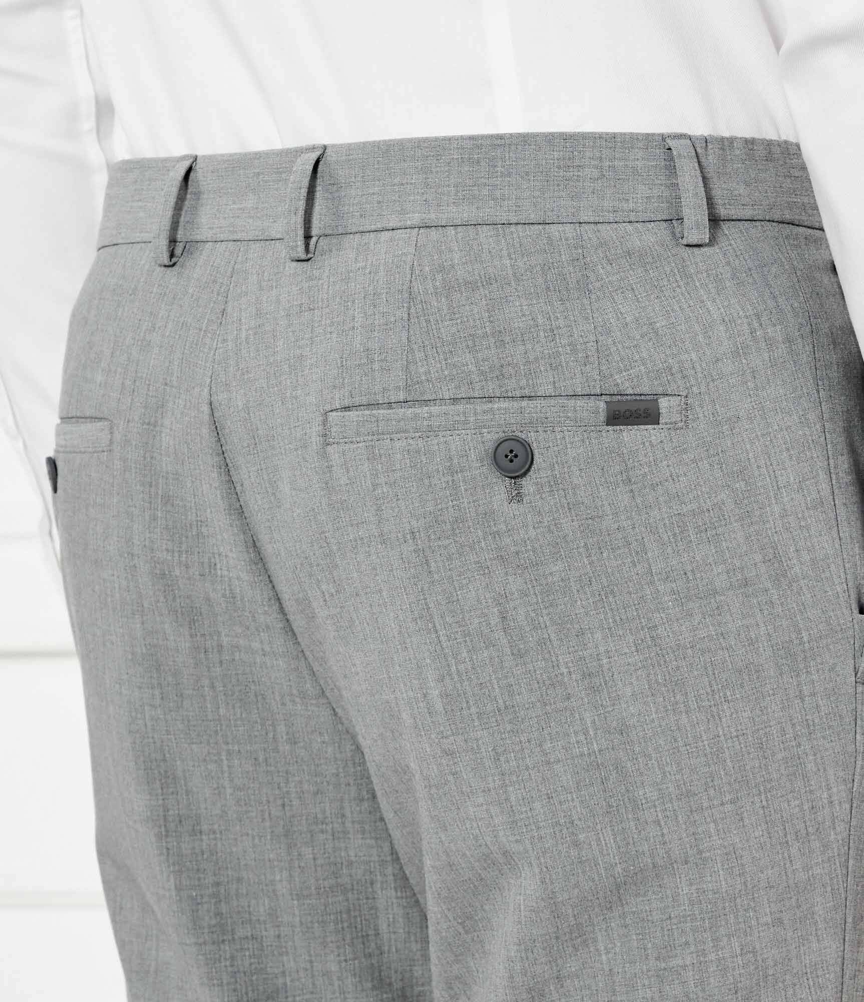 BOSS Black Pantaloni P-Genius-CW-WG-251 | Slim Fit cu adaos de lână