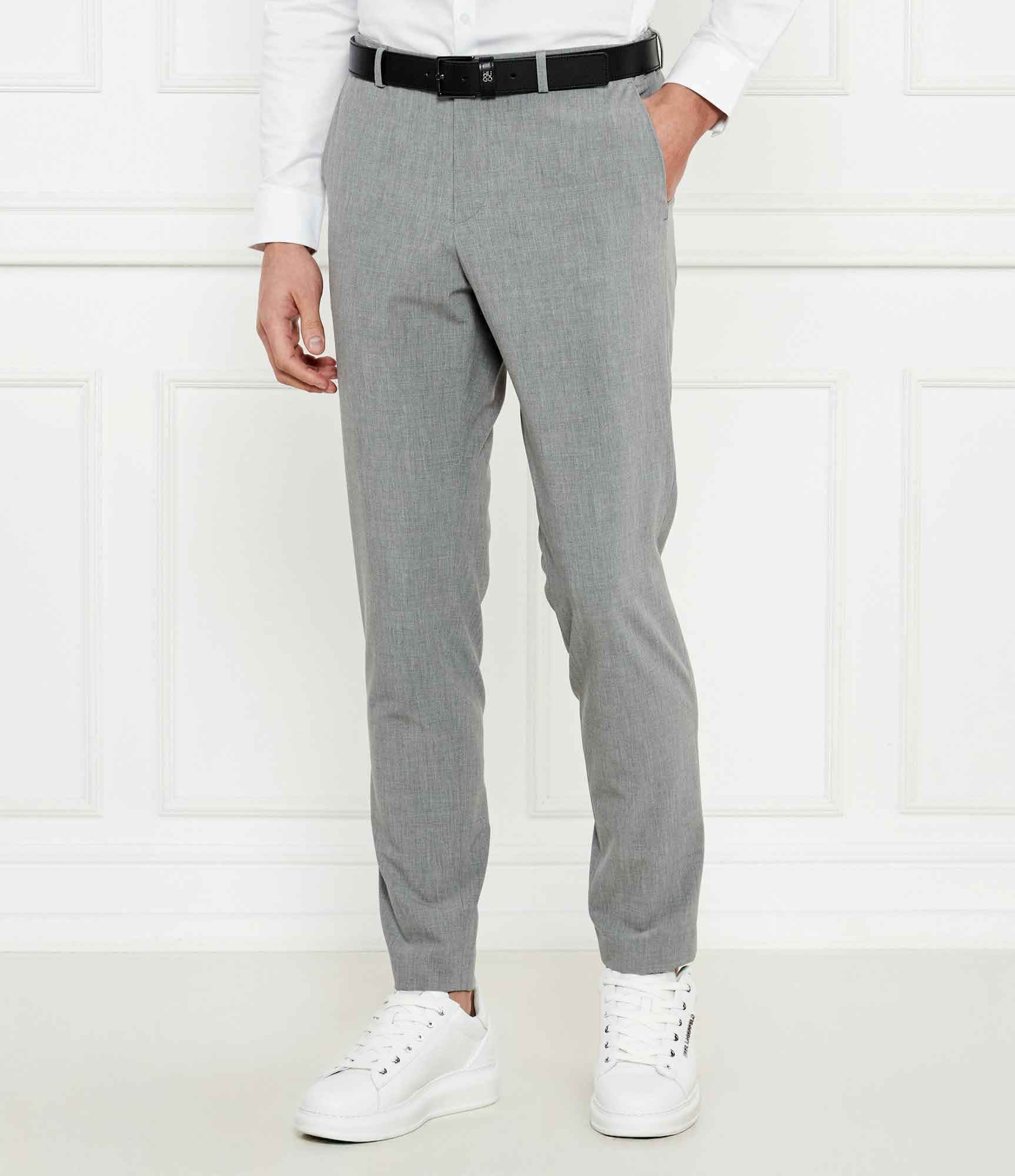 BOSS Black Pantaloni P-Genius-CW-WG-251 | Slim Fit cu adaos de lână