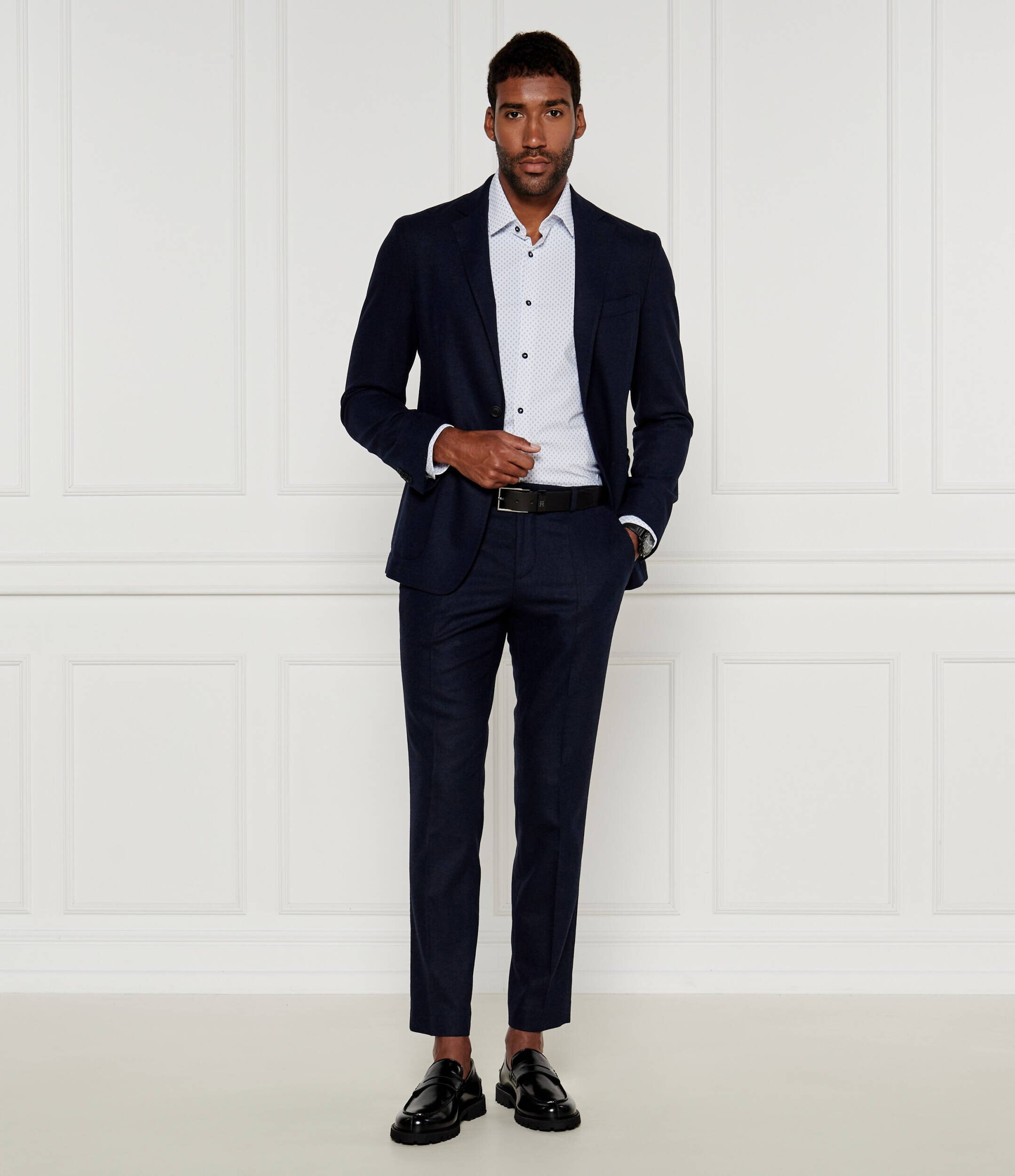 BOSS Black Pantaloni P-Genius | Slim Fit cu adaos de lână