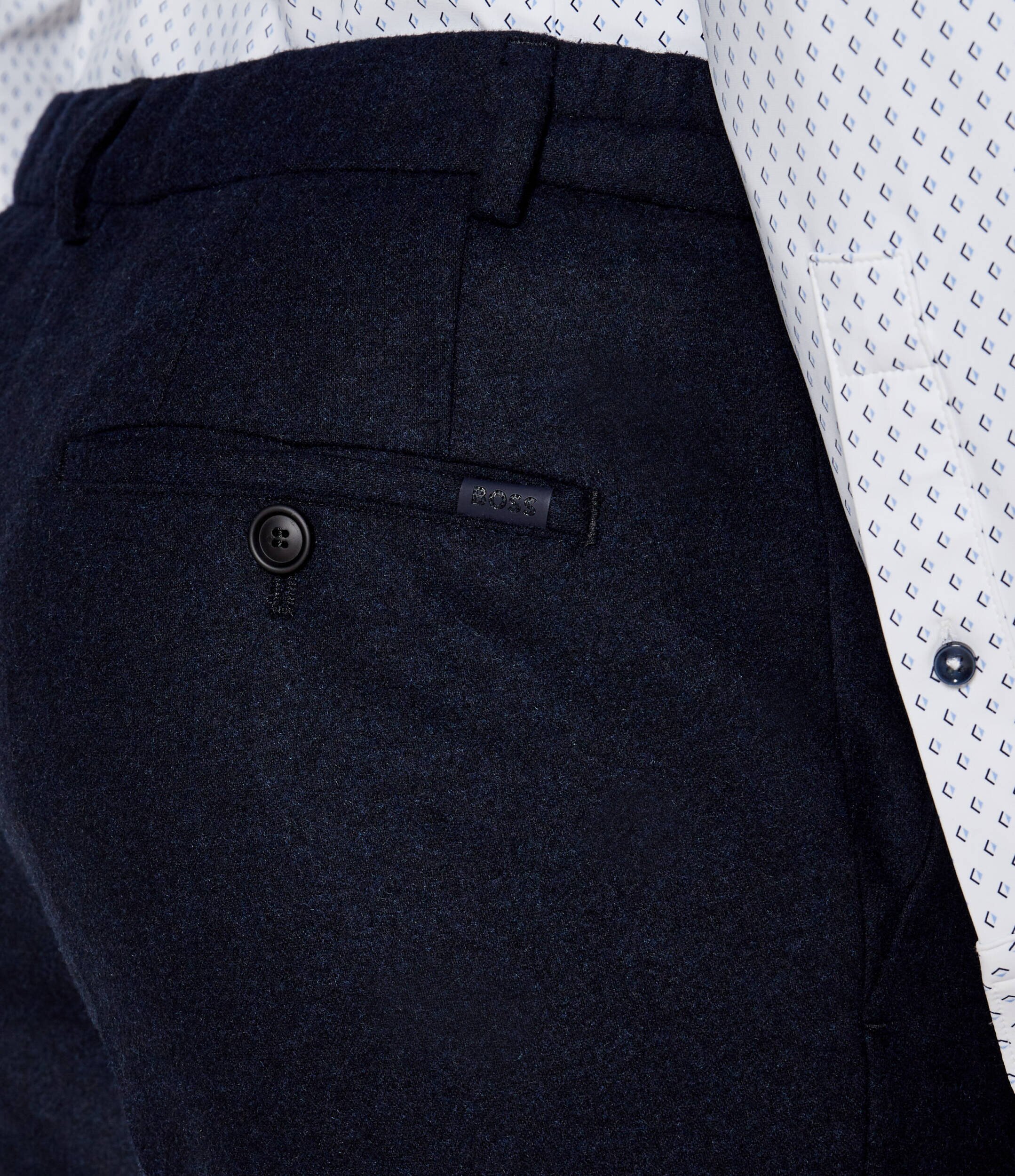 BOSS Black Pantaloni P-Genius | Slim Fit cu adaos de lână