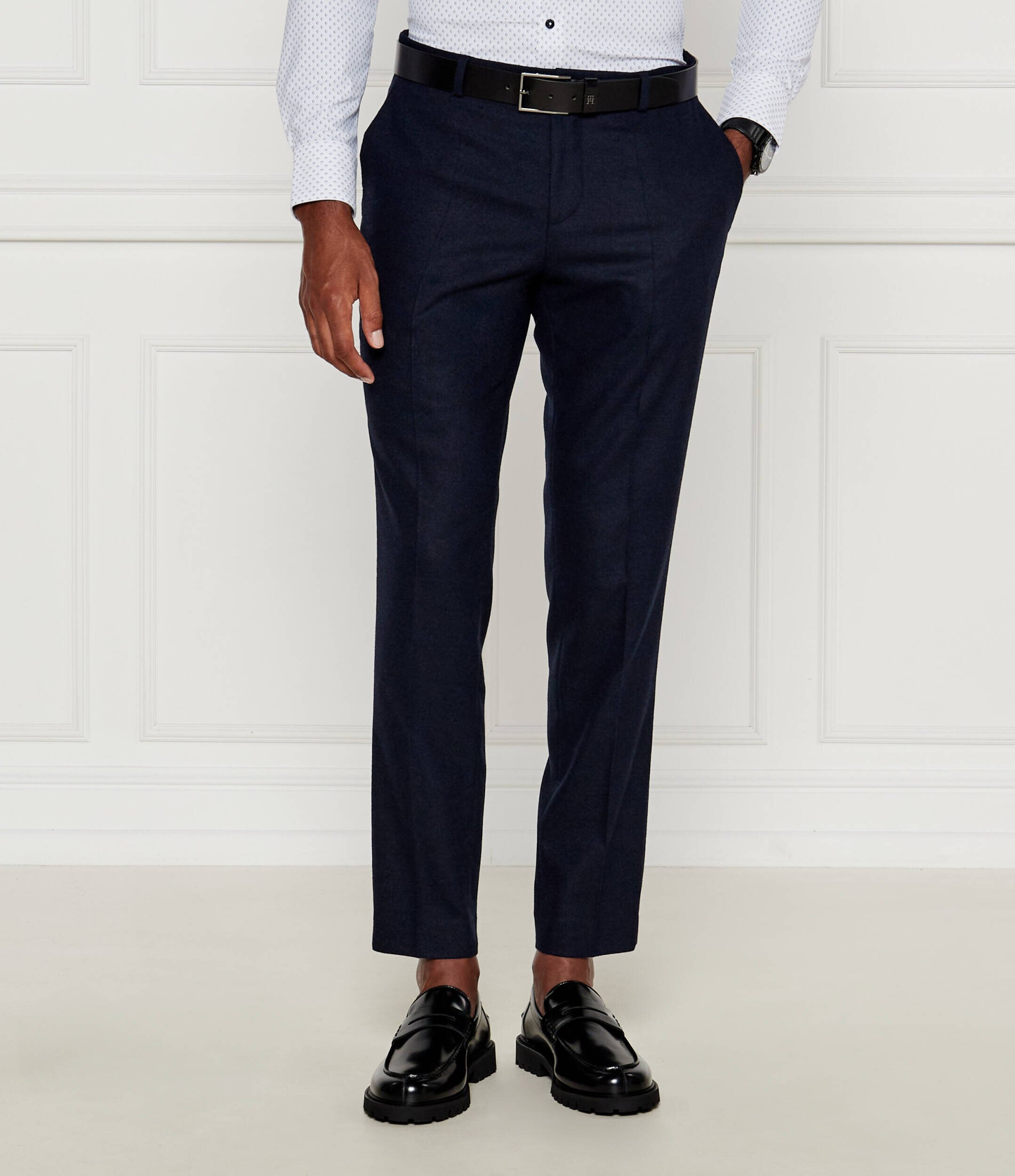 BOSS Black Pantaloni P-Genius | Slim Fit cu adaos de lână