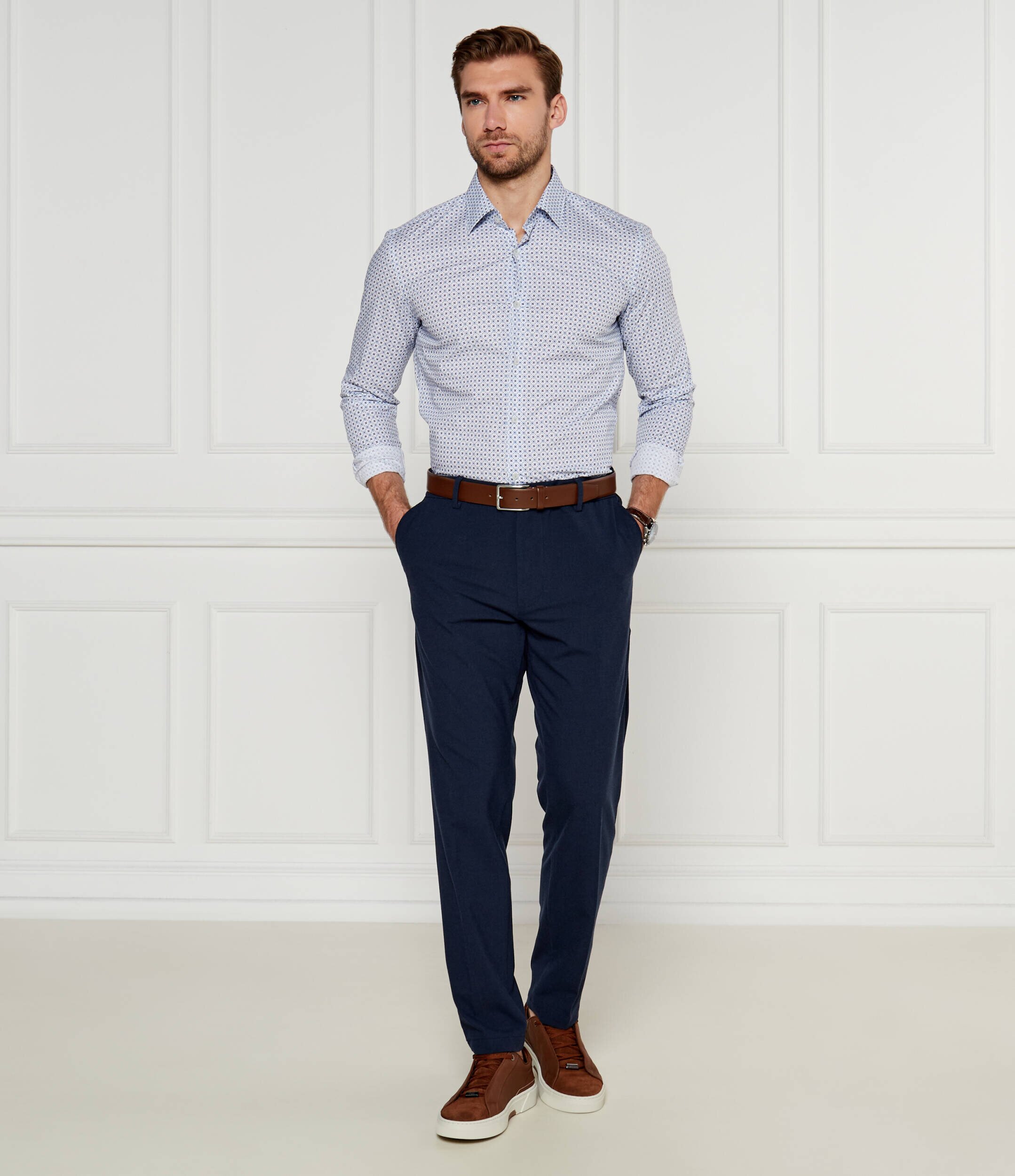BOSS Black Pantaloni P-Kane-EL | Tapered fit