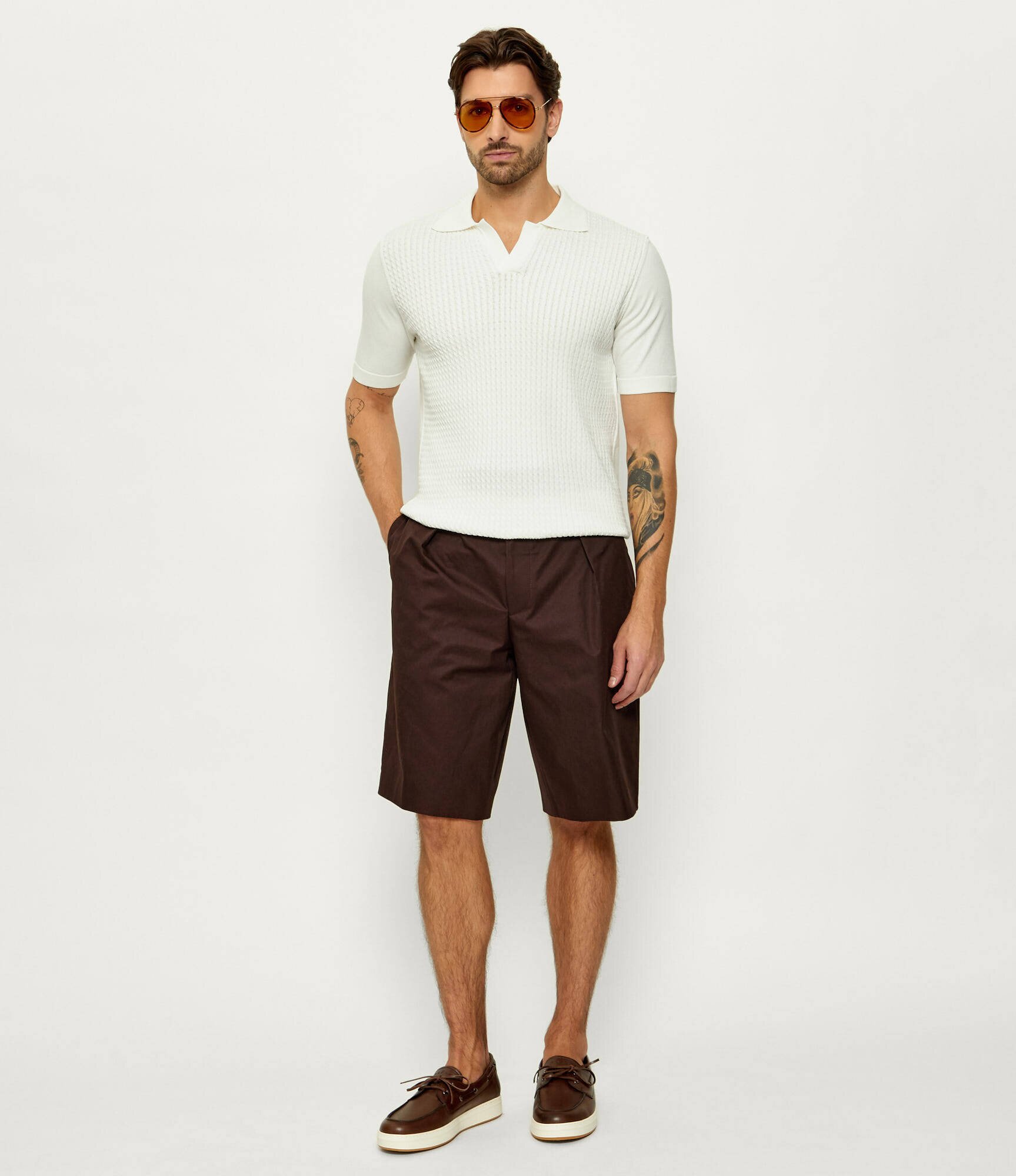 BOSS Black Pantaloni scurți chino 262_DB | Boss x David Beckham | Relaxed fit