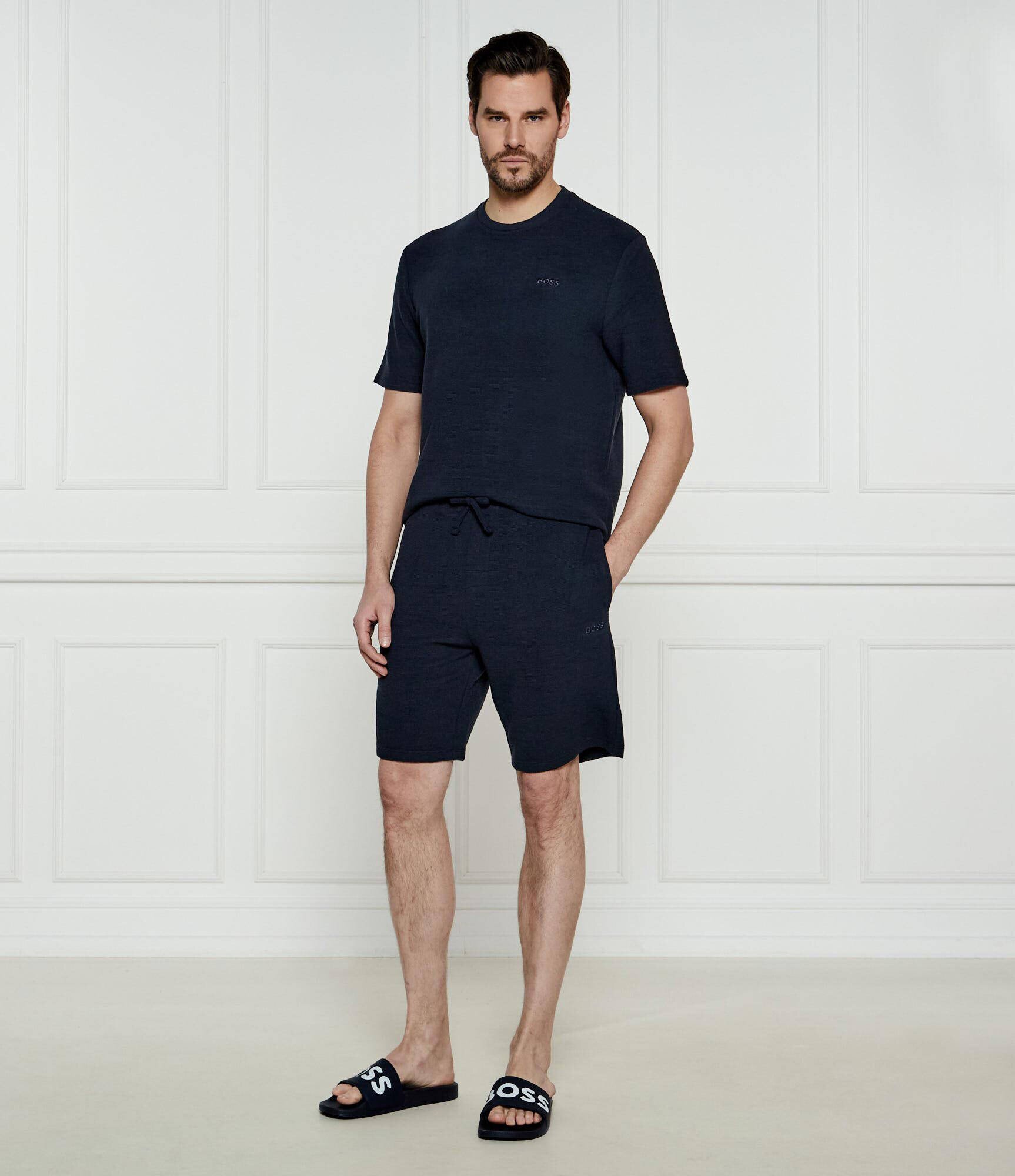 BOSS Black Pantaloni scurți Rib | Regular Fit