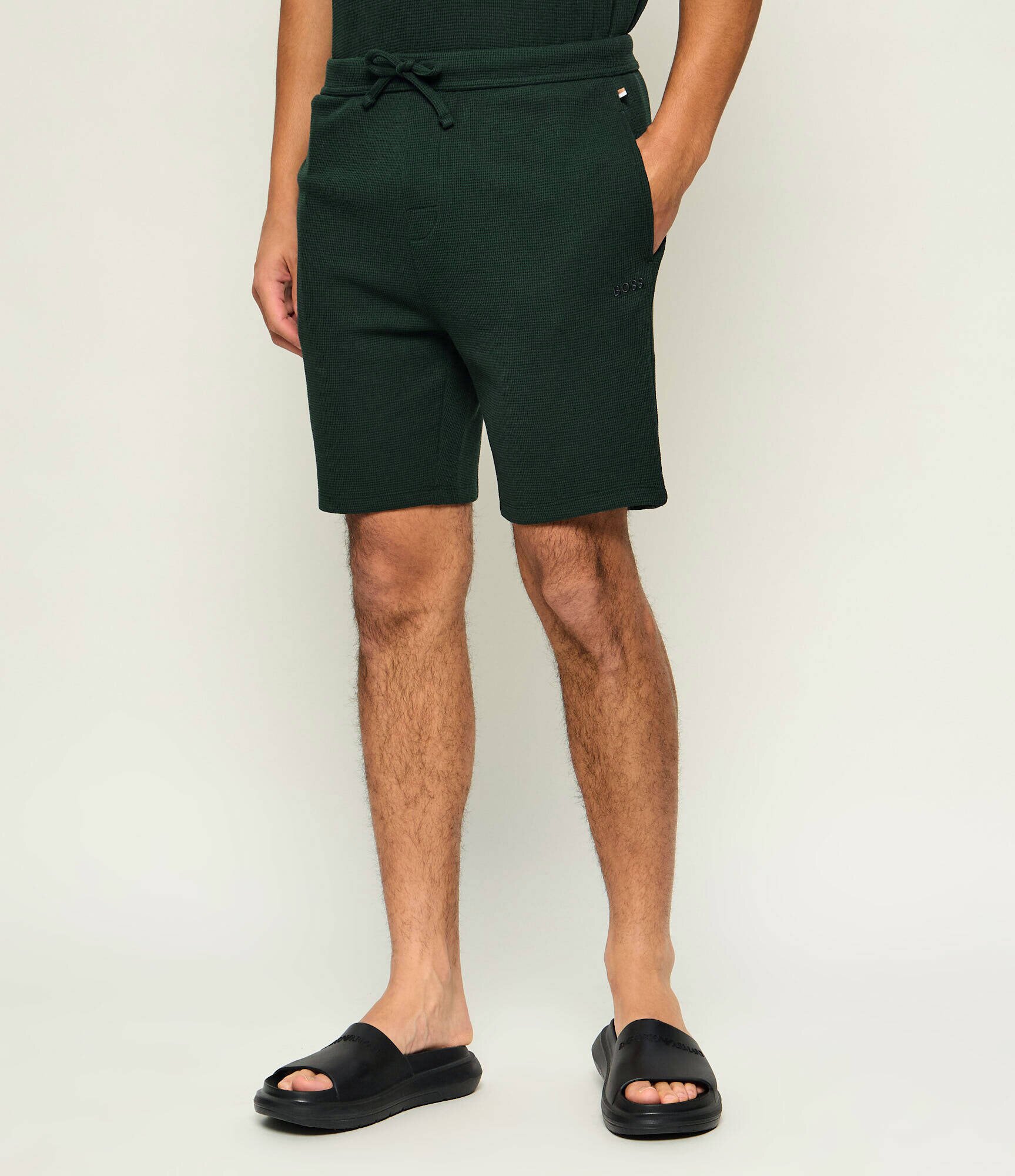 BOSS Black Pantaloni scurți Waffle | regular fit