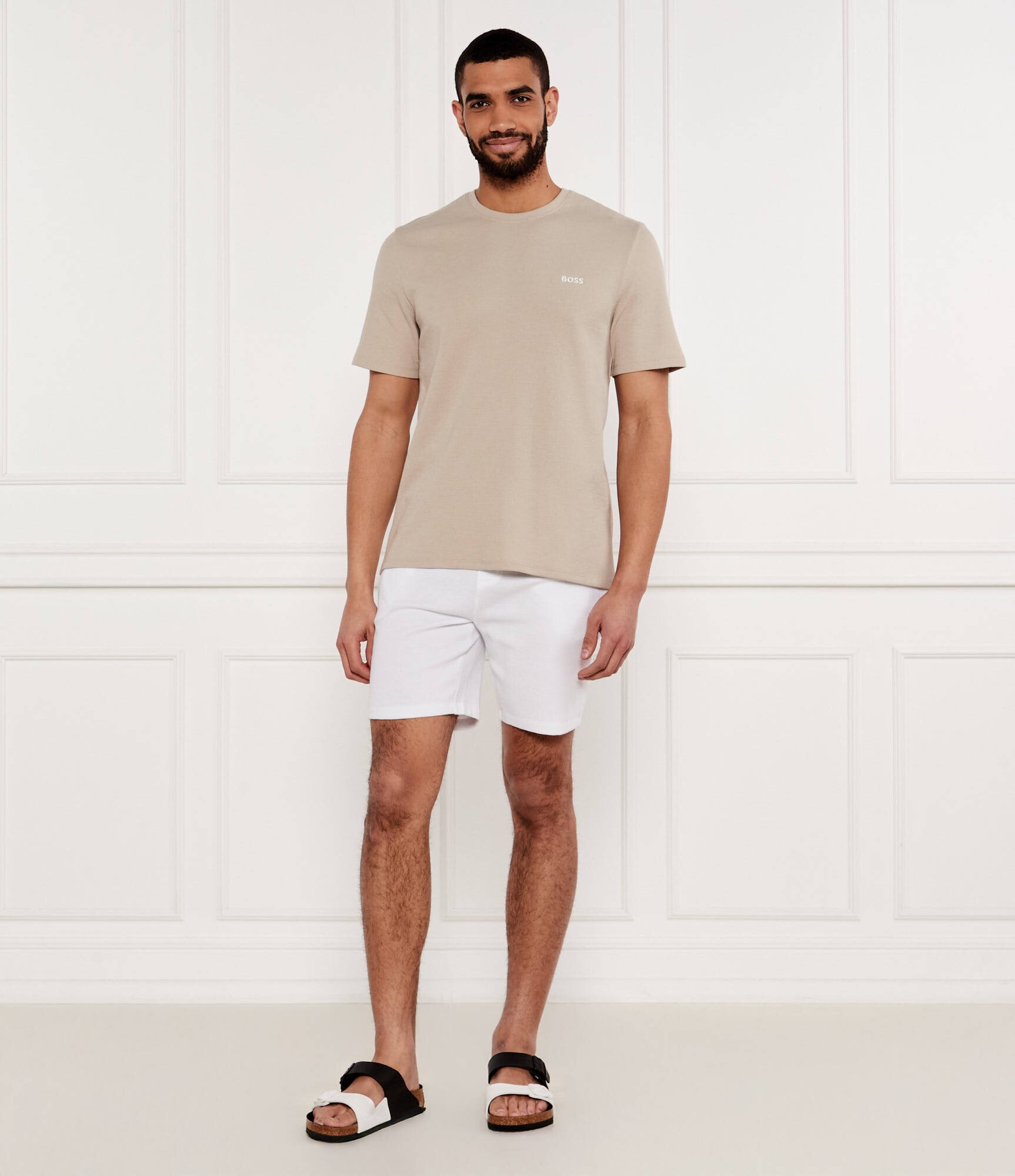 BOSS Black Pantaloni scurți Waffle | regular fit