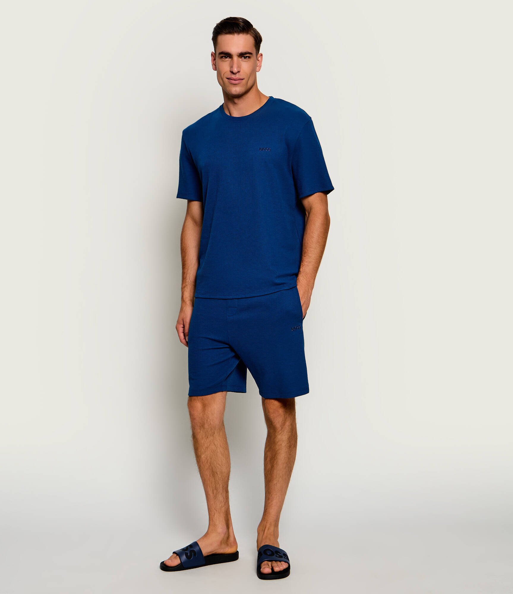 BOSS Black Pantaloni scurți Waffle | regular fit